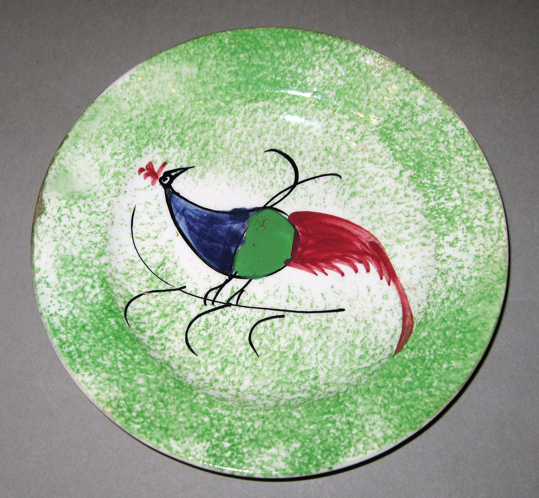 1966.1291.001 Spatterware cup plate