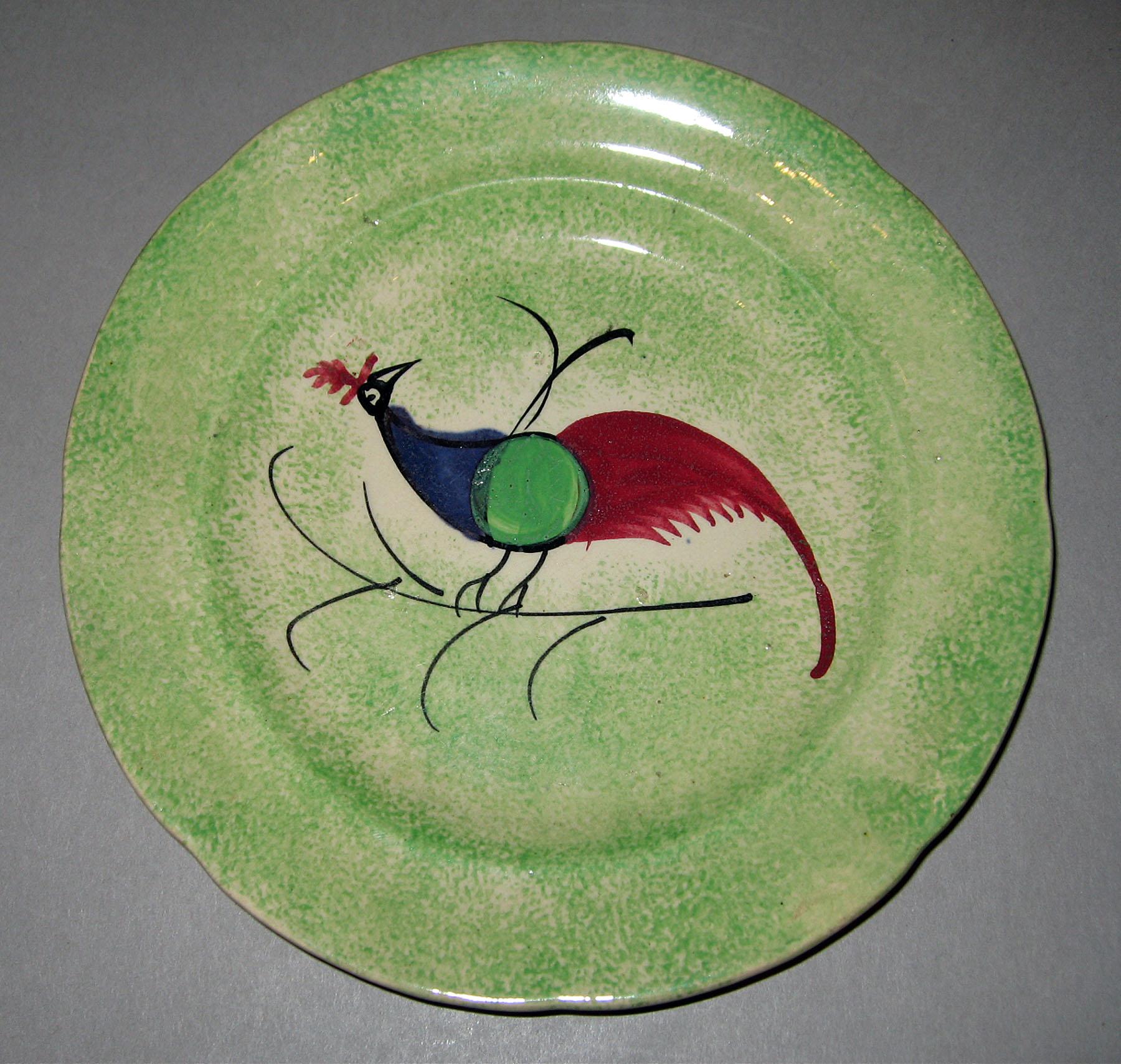 1966.1292 Spatterware plate