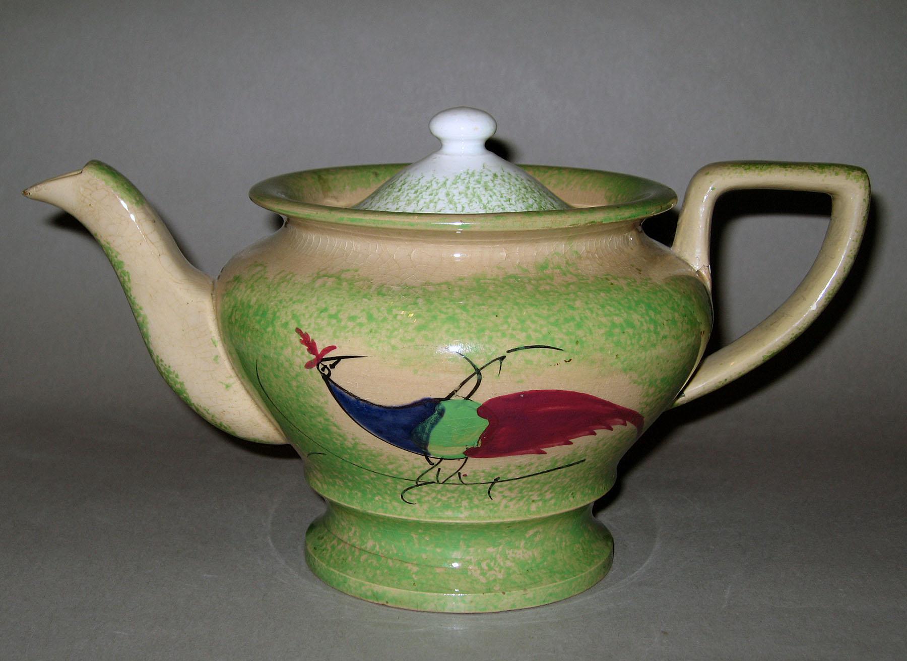 1966.1298 Spatterware teapot