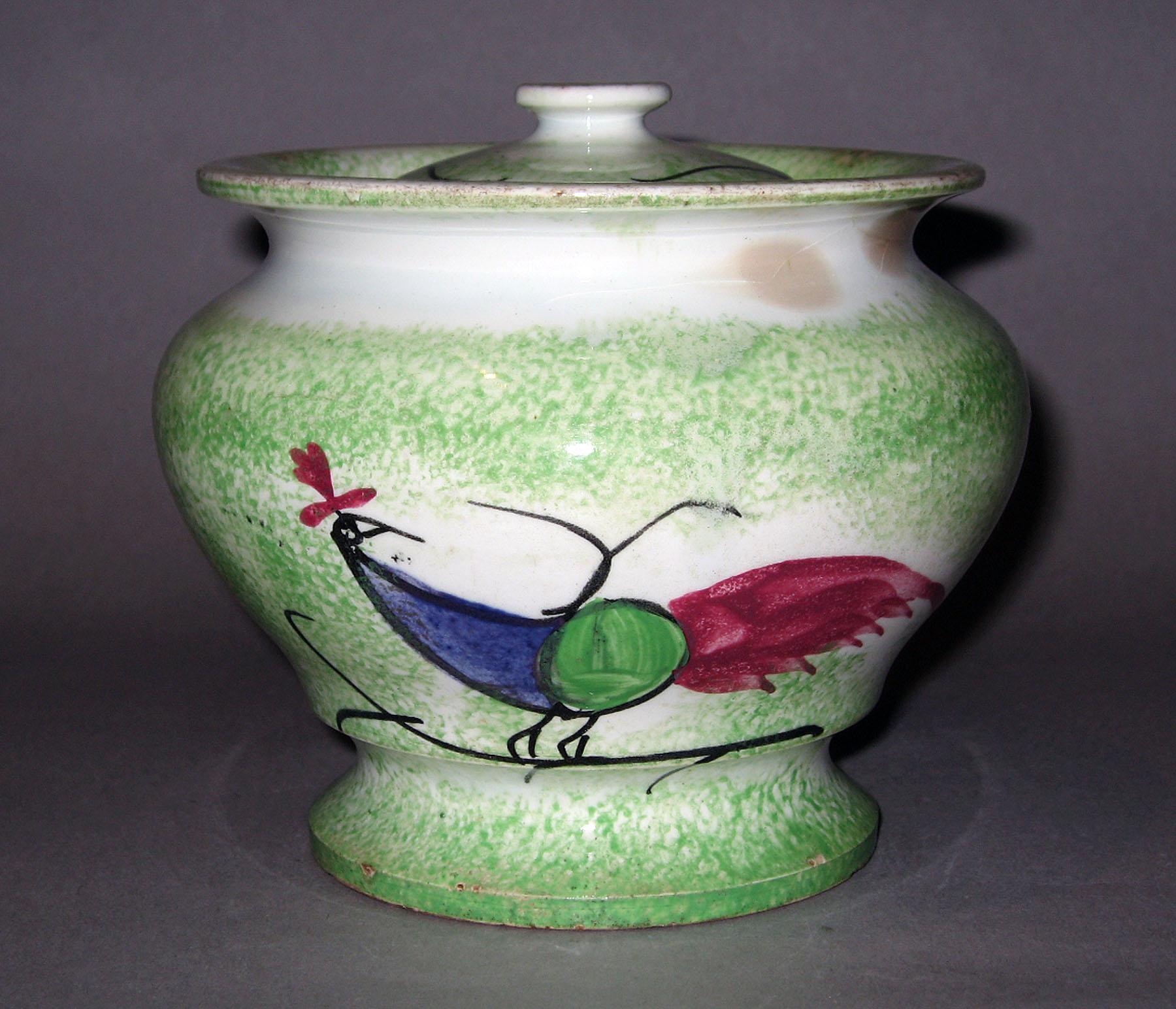 1966.1294.005 Spatterware sugar bowl