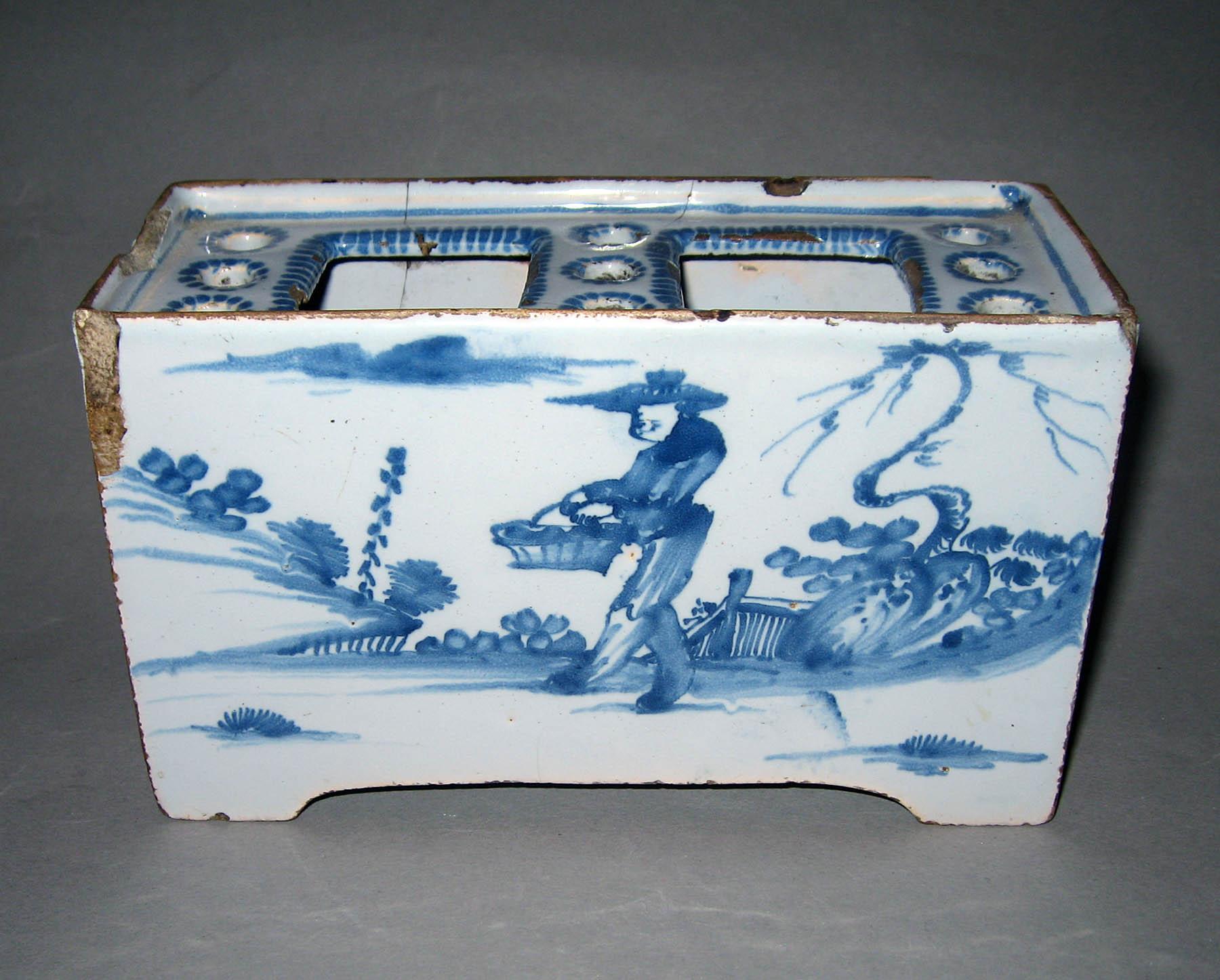 1966.1346 Earthenware flower brick