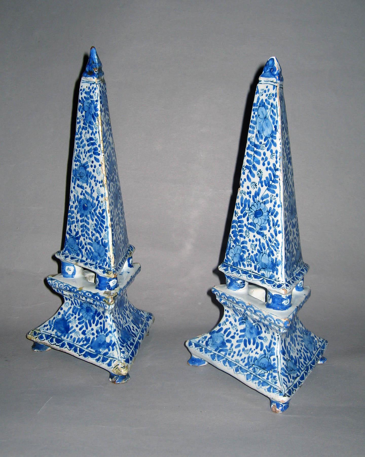1966.1380.001, .002 Earthenware obelisks
