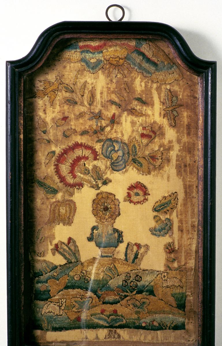 1966.1391 A,B Needlework Sconce and Frame