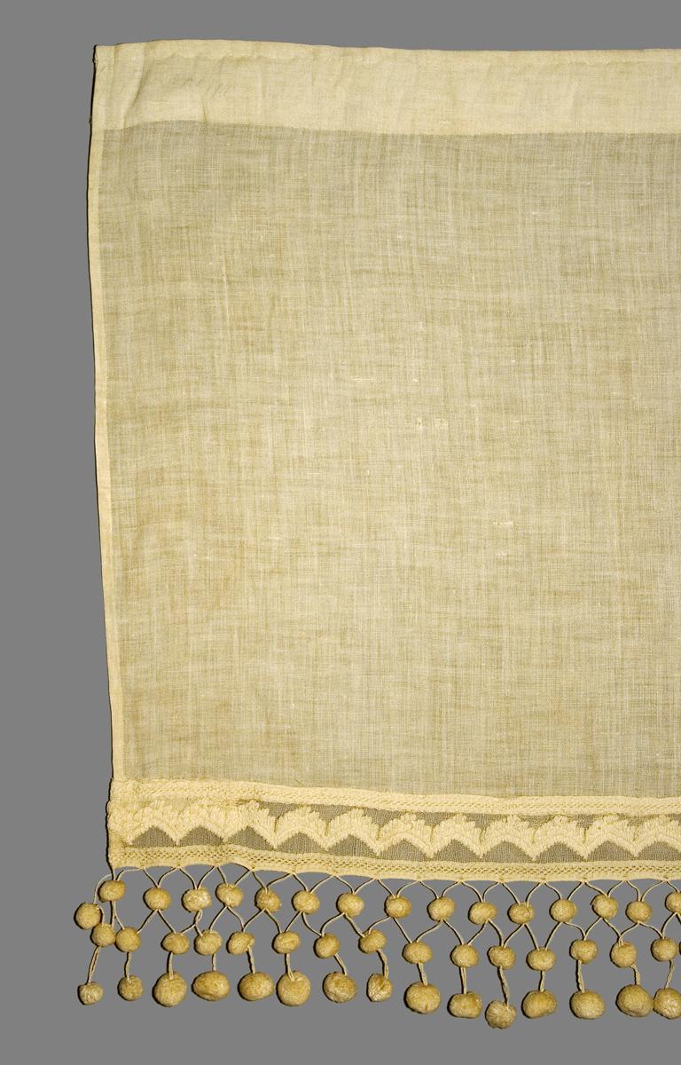 1966.1395.002 A Bed Hanging, Base  Valance, Edge Detail
