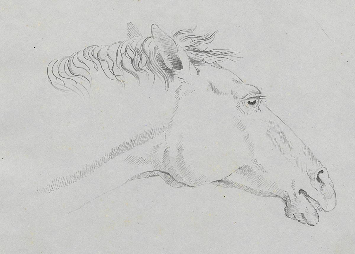 1966.1407 Sketch Book, Page 1 Detail