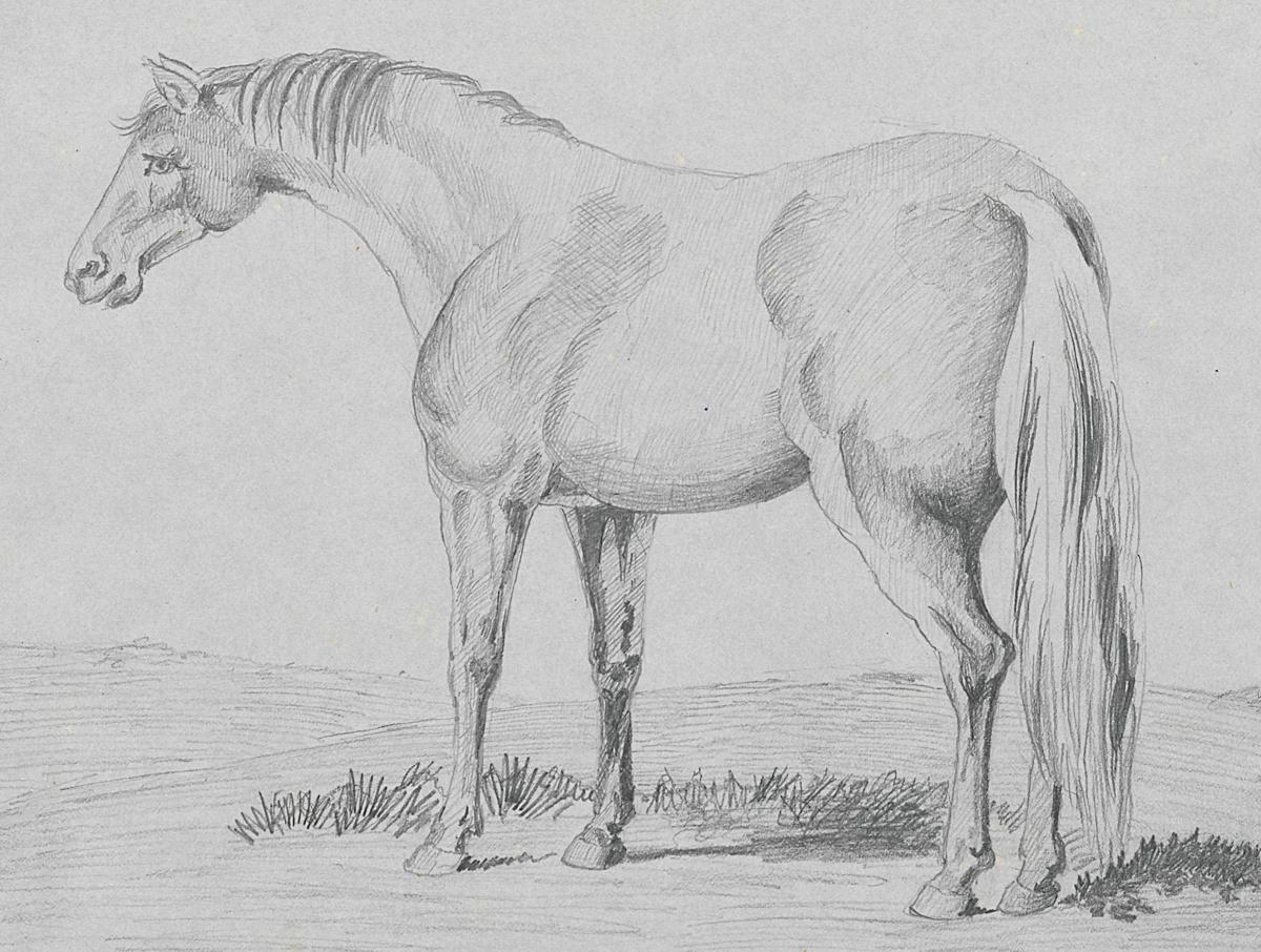1966.1407 Sketch Book, Page 6 Detail