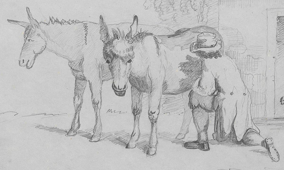 1966.1407 Sketch Book, Page 8 Detail