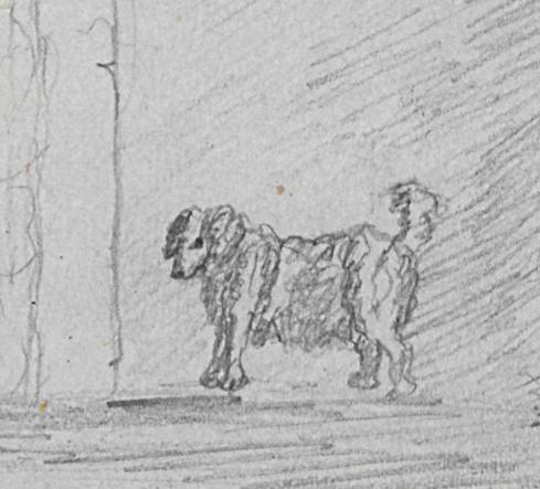 1966.1407 Sketch Book, Page 8 Detail 2