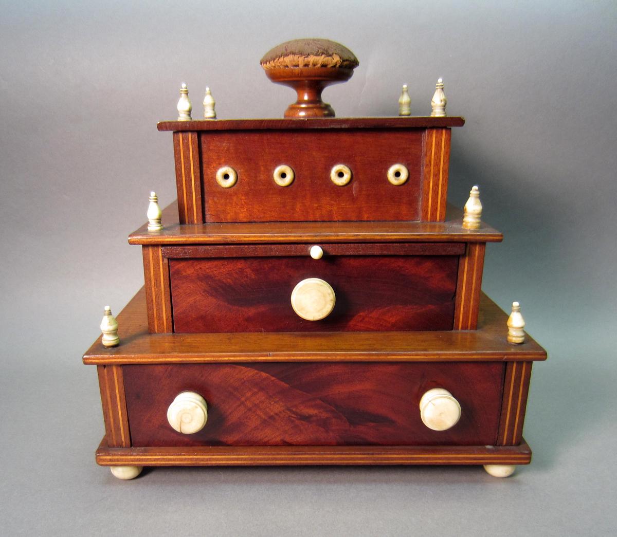 1966.1461 Sewing box, Front