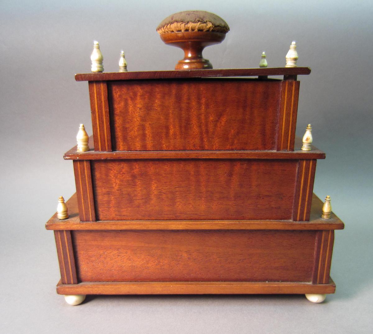 1966.1461 Sewing box, Back