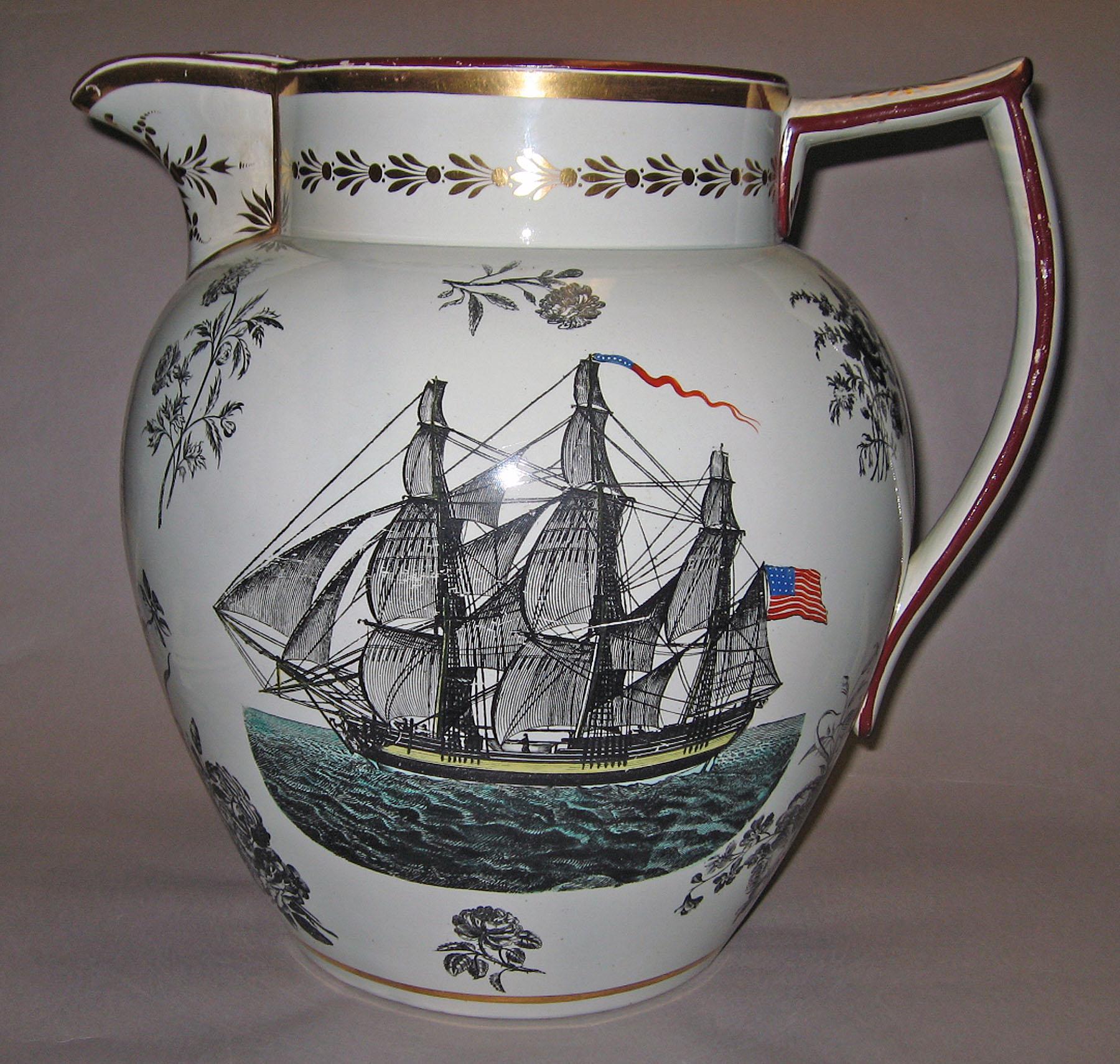 1967.0001 Pearlware jug (side 2)