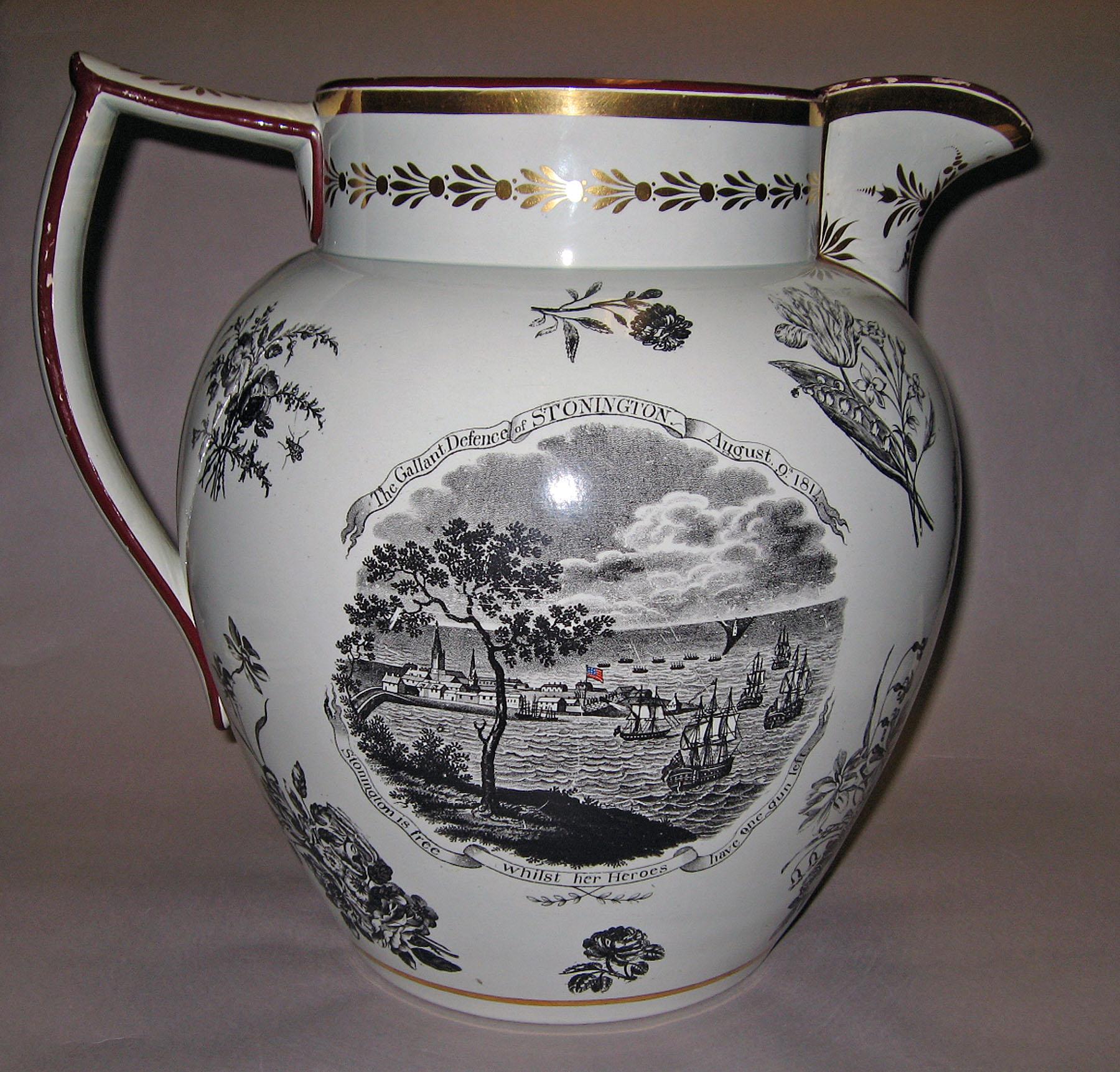 1967.0001 Pearlware jug (side 1)