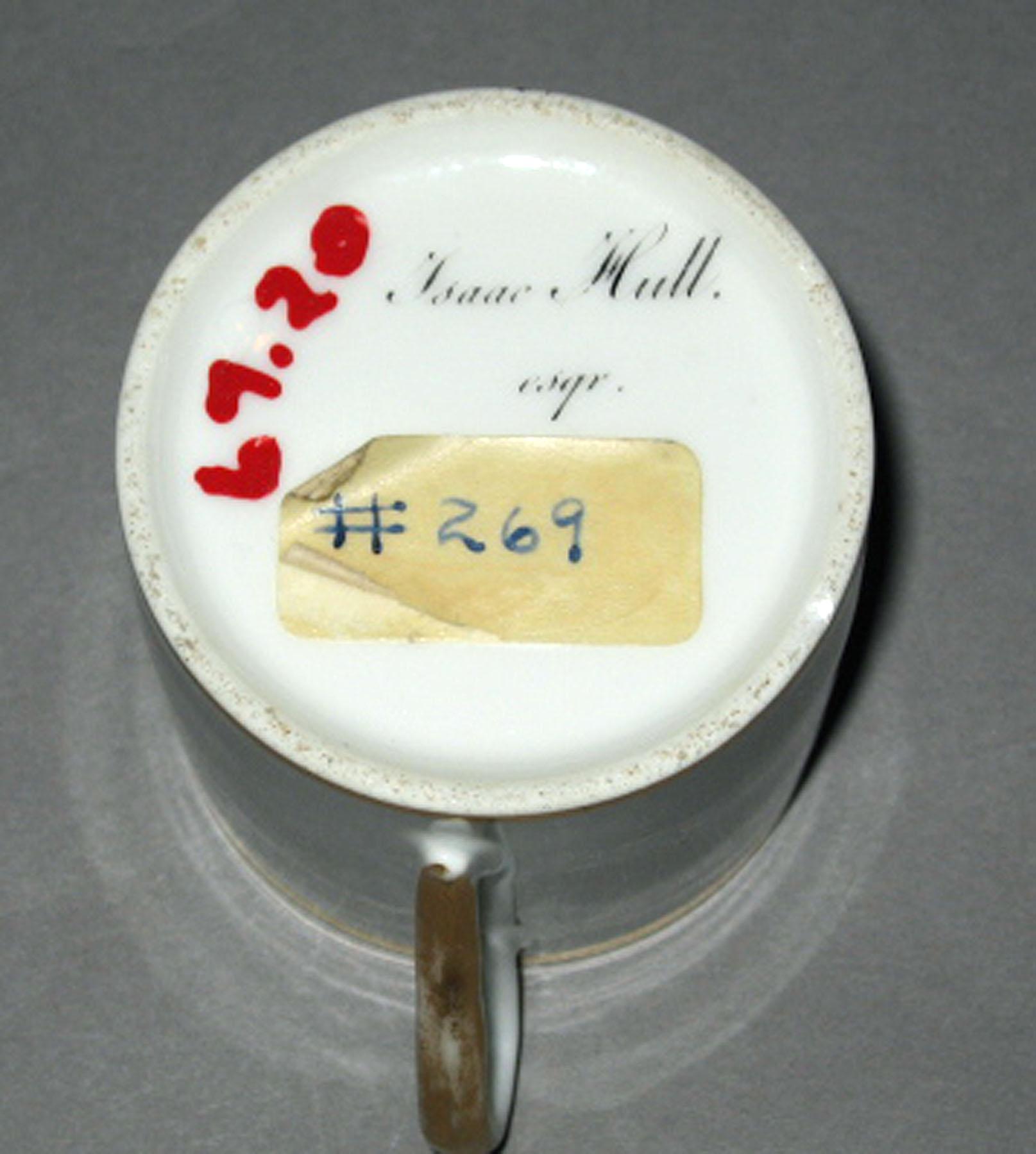 1967.0020 Poreclain coffee cup (underside)