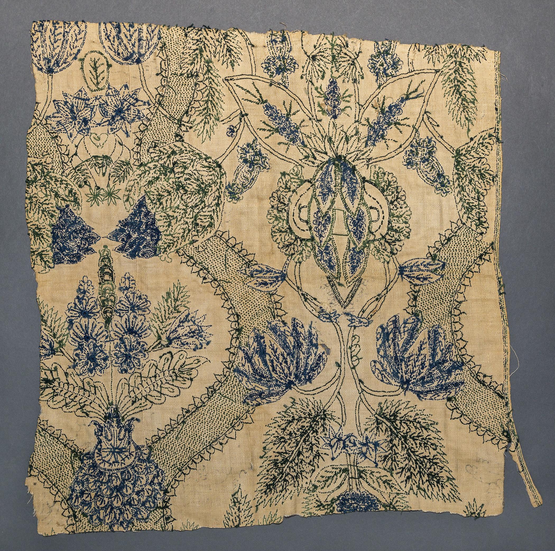 1967.0087 Textile, embroidered, view 2, reverse
