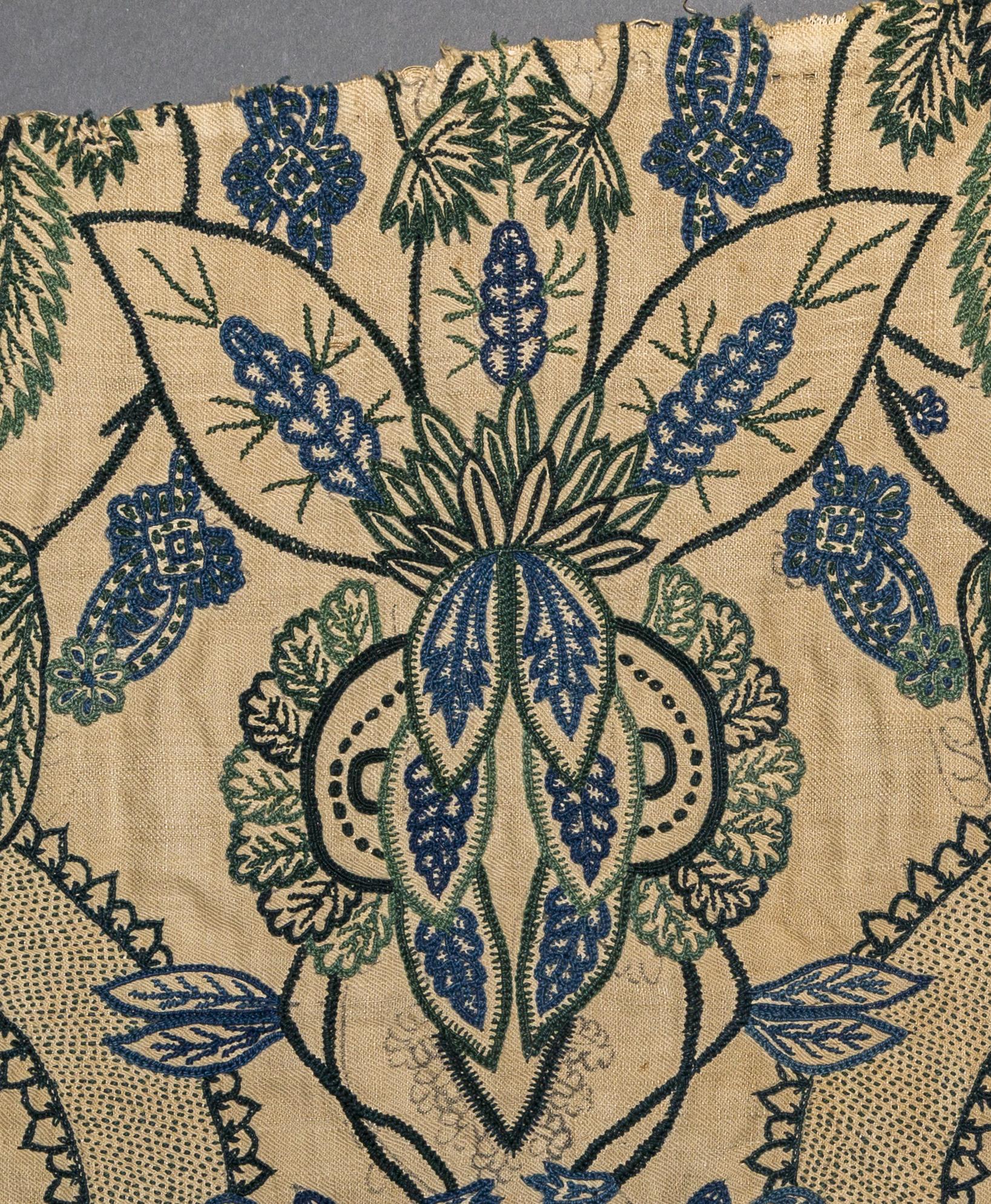 1967.0087 Textile, embroidered, detail 3