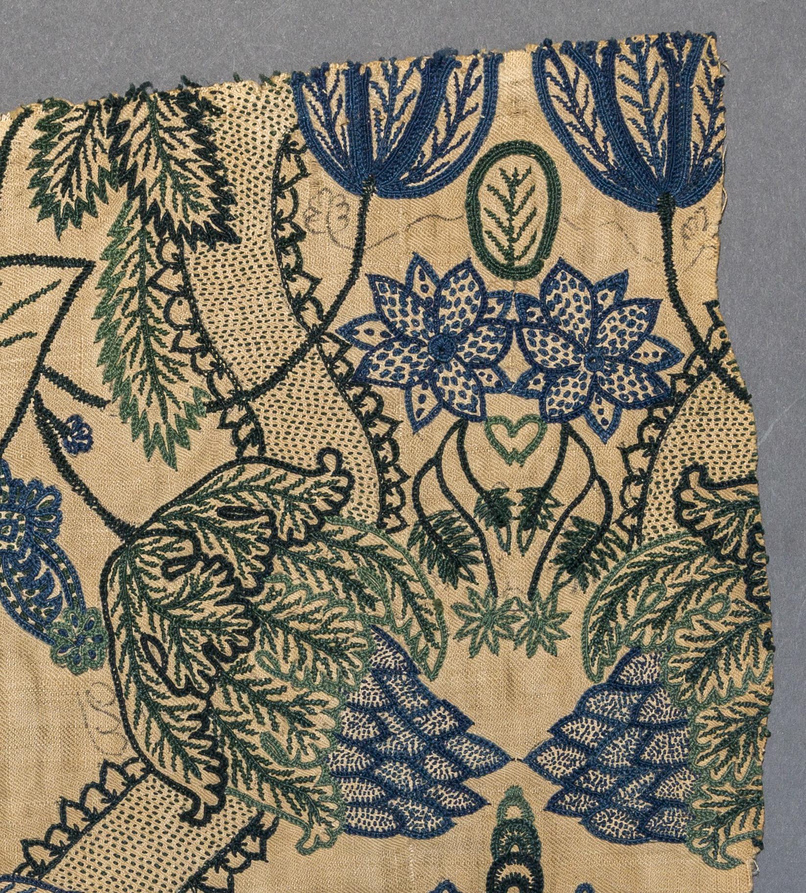 1967.0087 Textile, embroidered, detail 5
