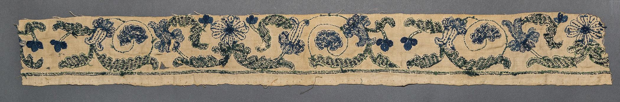 1967.0088 Textile, embroidered, view 2, reverse