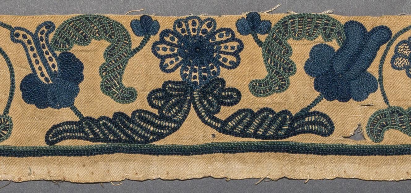 1967.0088 Textile, embroidered, detail 3