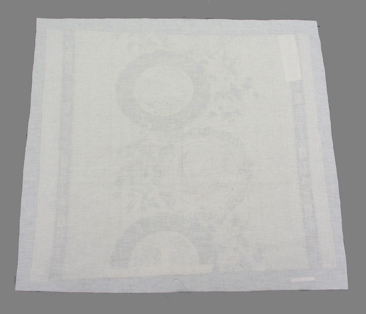 1967.0091 Textile, printed reverse