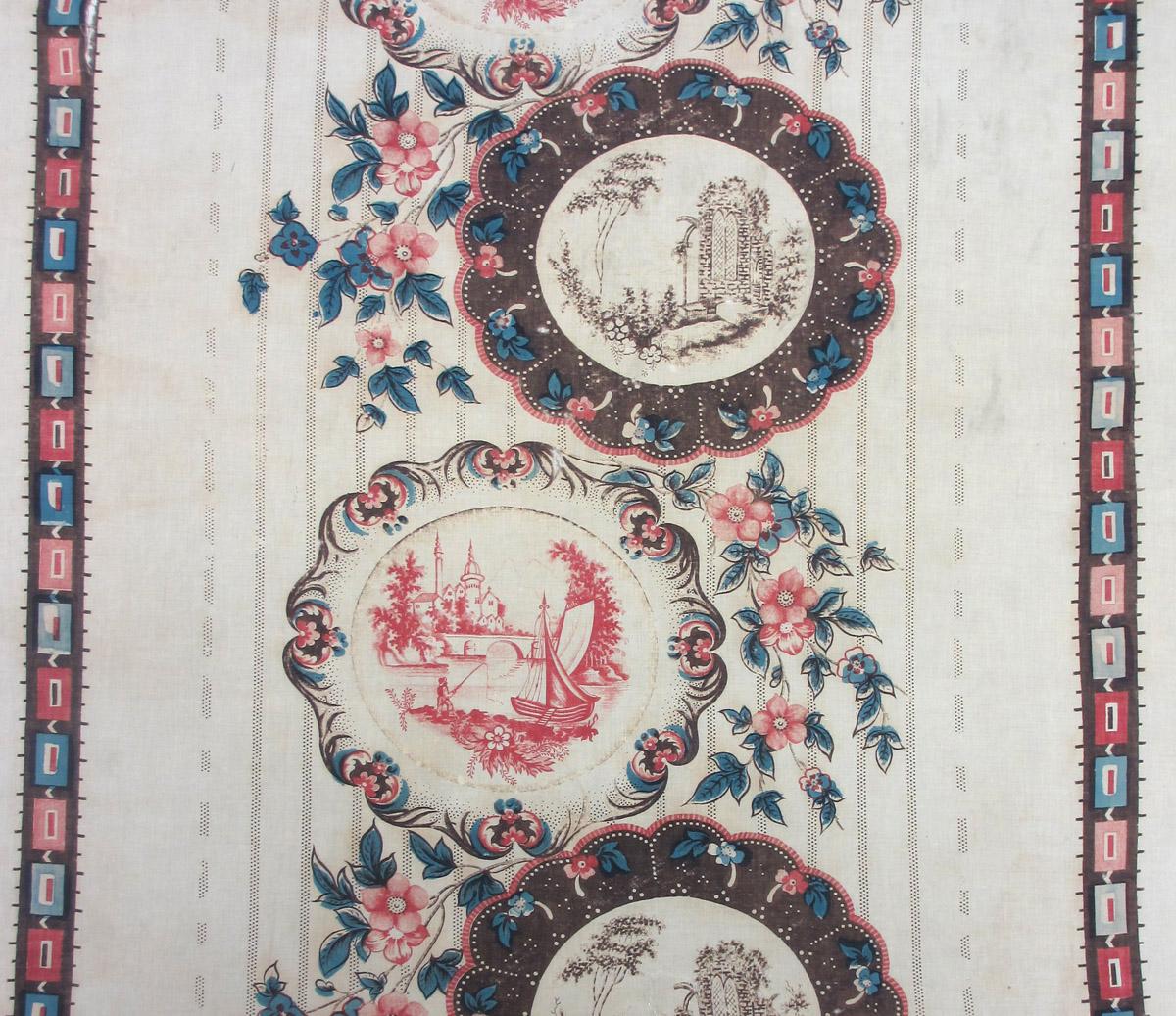 T2157 textile, printed design repeat (partial)