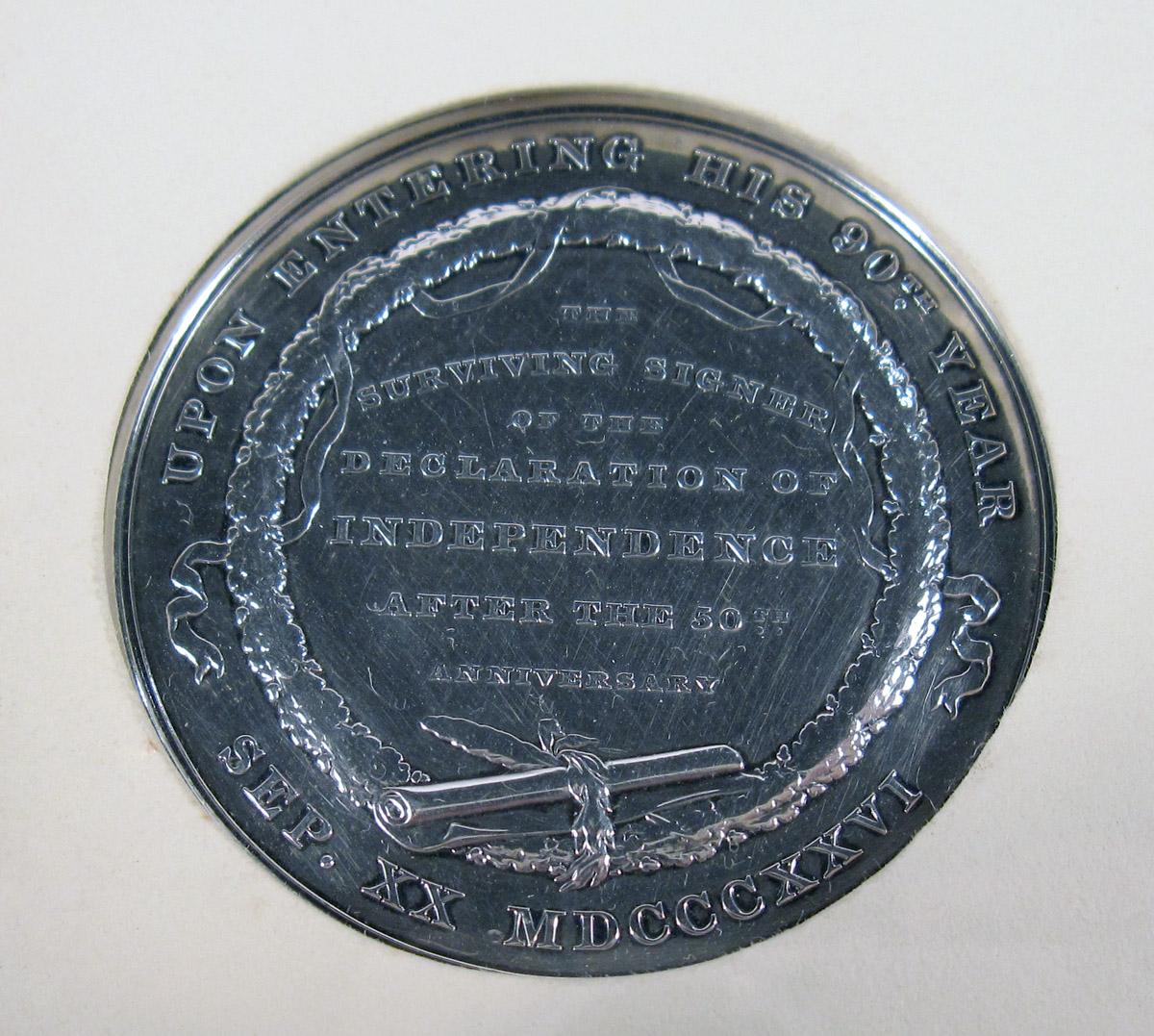 1967.0094 Silver Medal underside