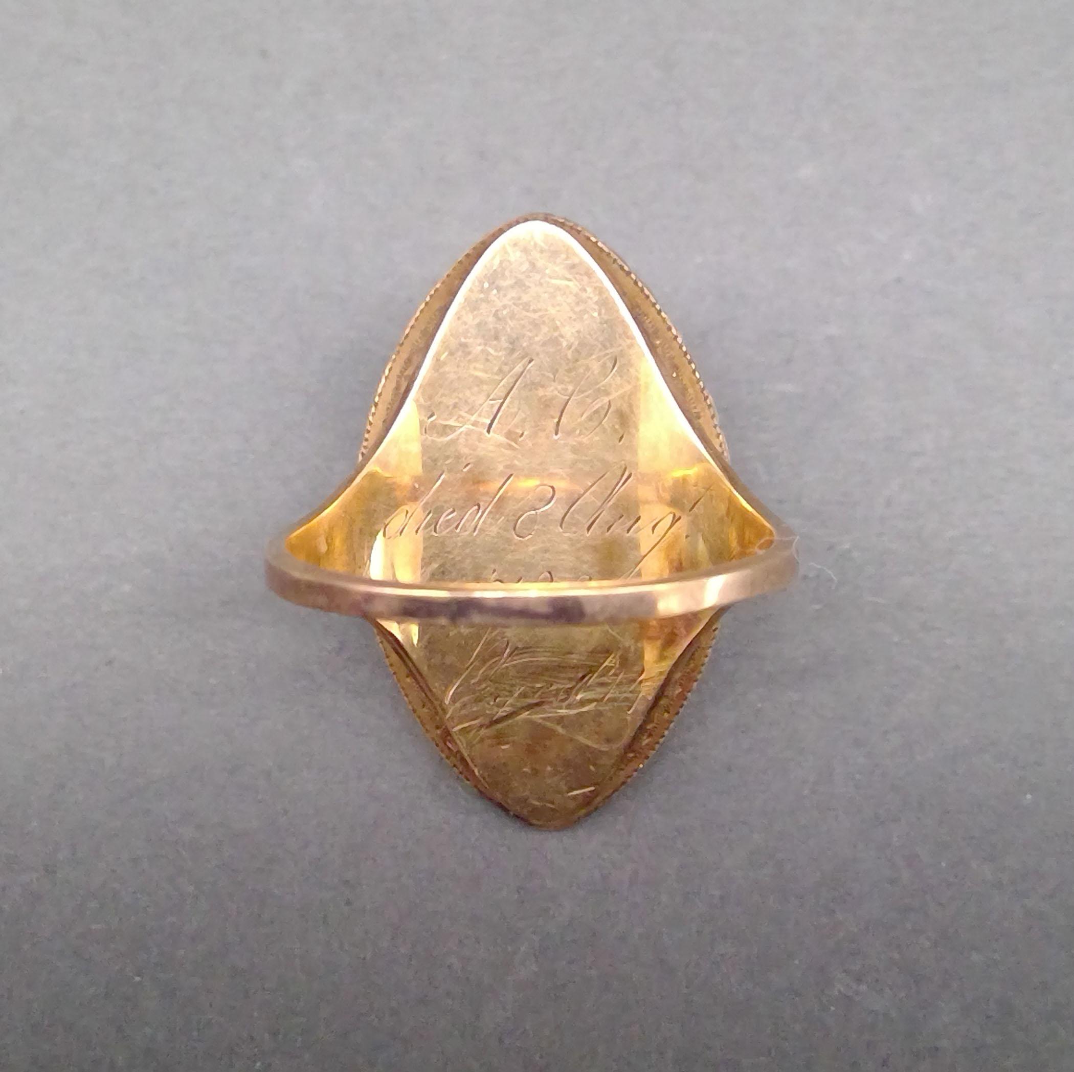 1967.0096 Ring (finger), Mourning ring, view 3