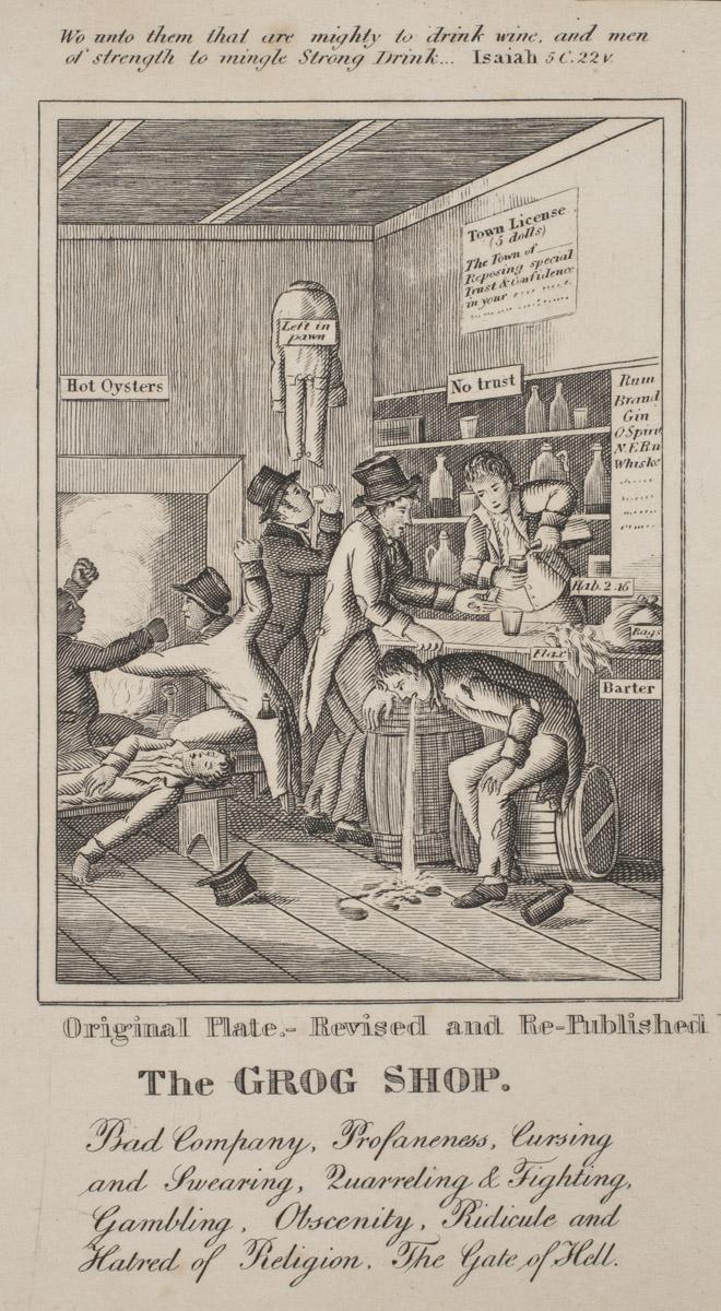 1967.0123 Drunkards Progress print, detail 2