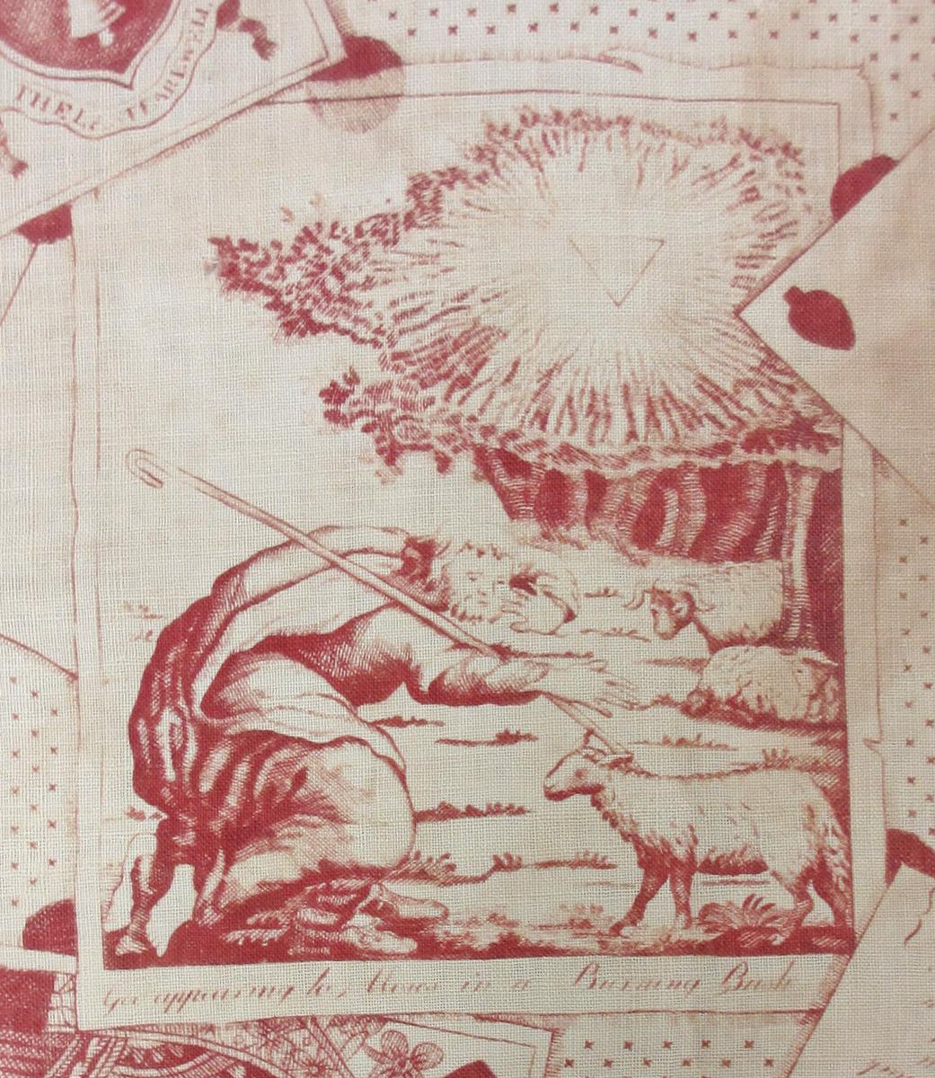 1967.0142 textile, printed detail 4