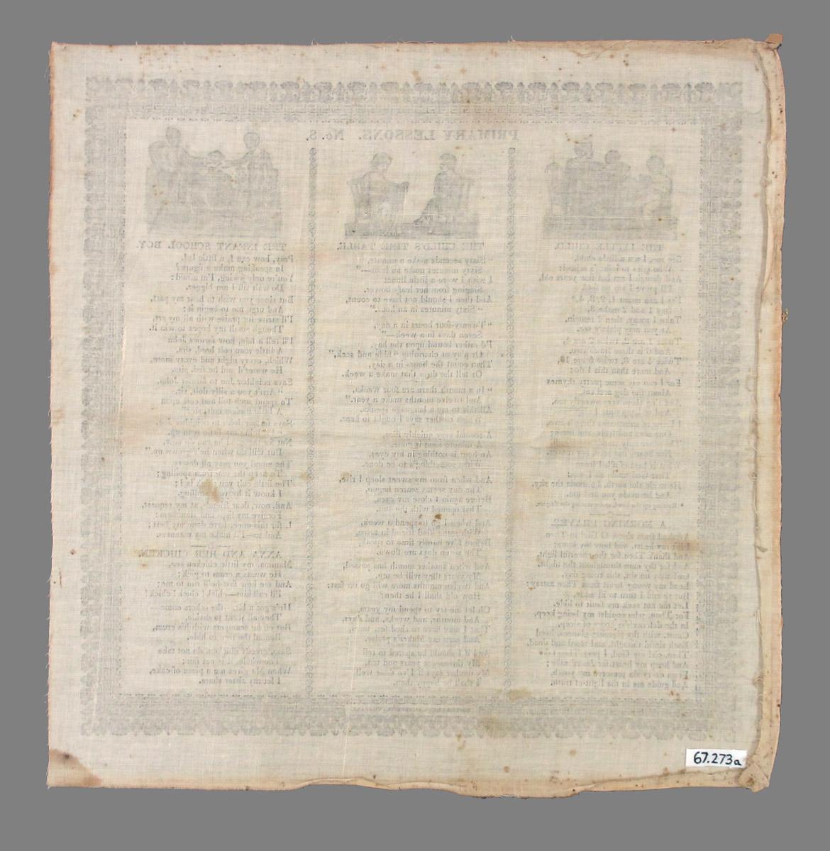 1967.0273 A textile, printed reverse