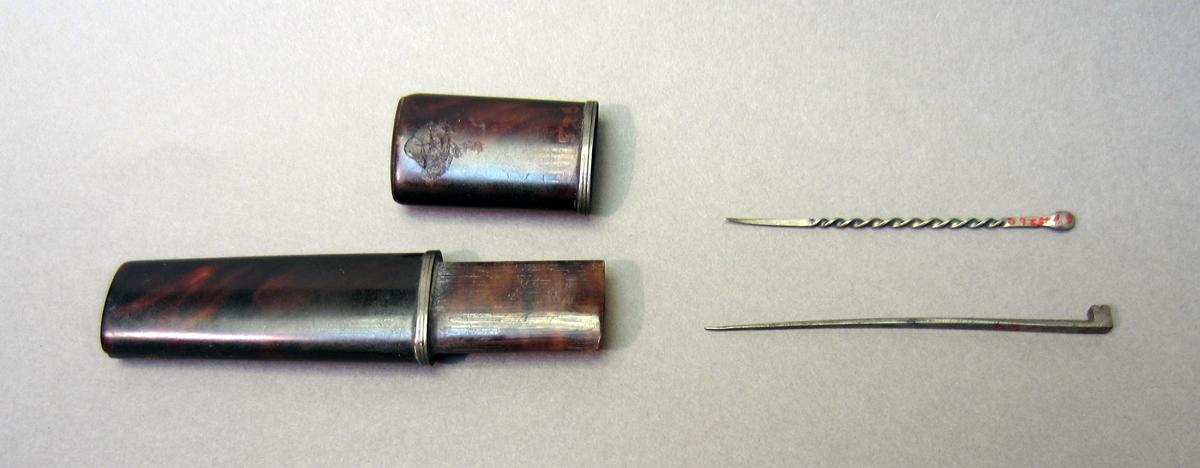 1967.0526 A, B Tool (for needlework), C Ear spoon, D Tool (for needlework)