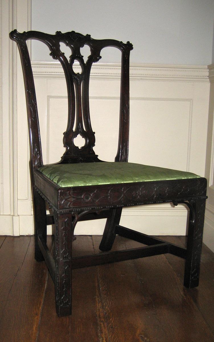 1967.0610.002 chair with 1984.0617.004 slipseat view 1