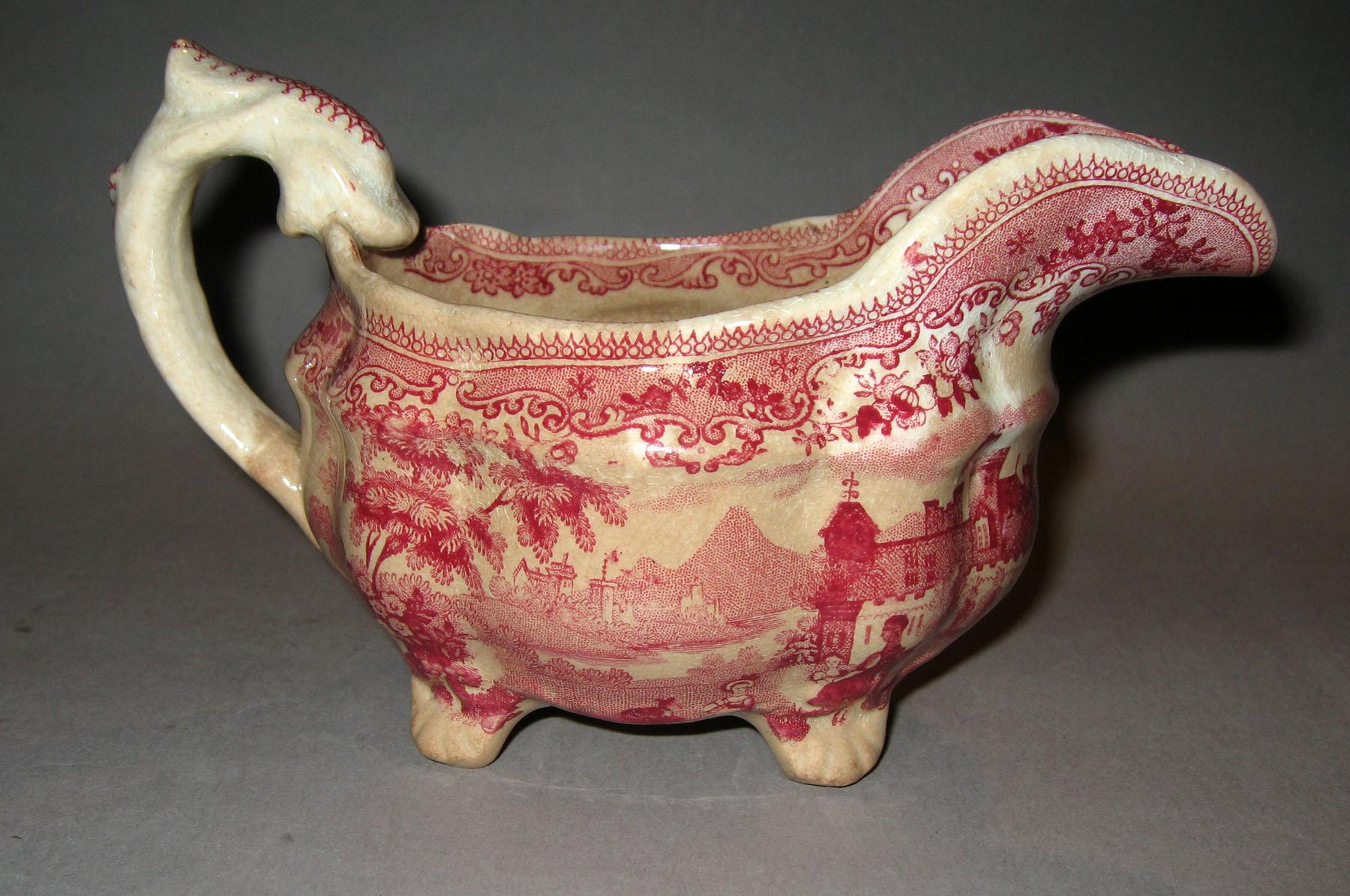1967.0656 Transfer printed cream pot