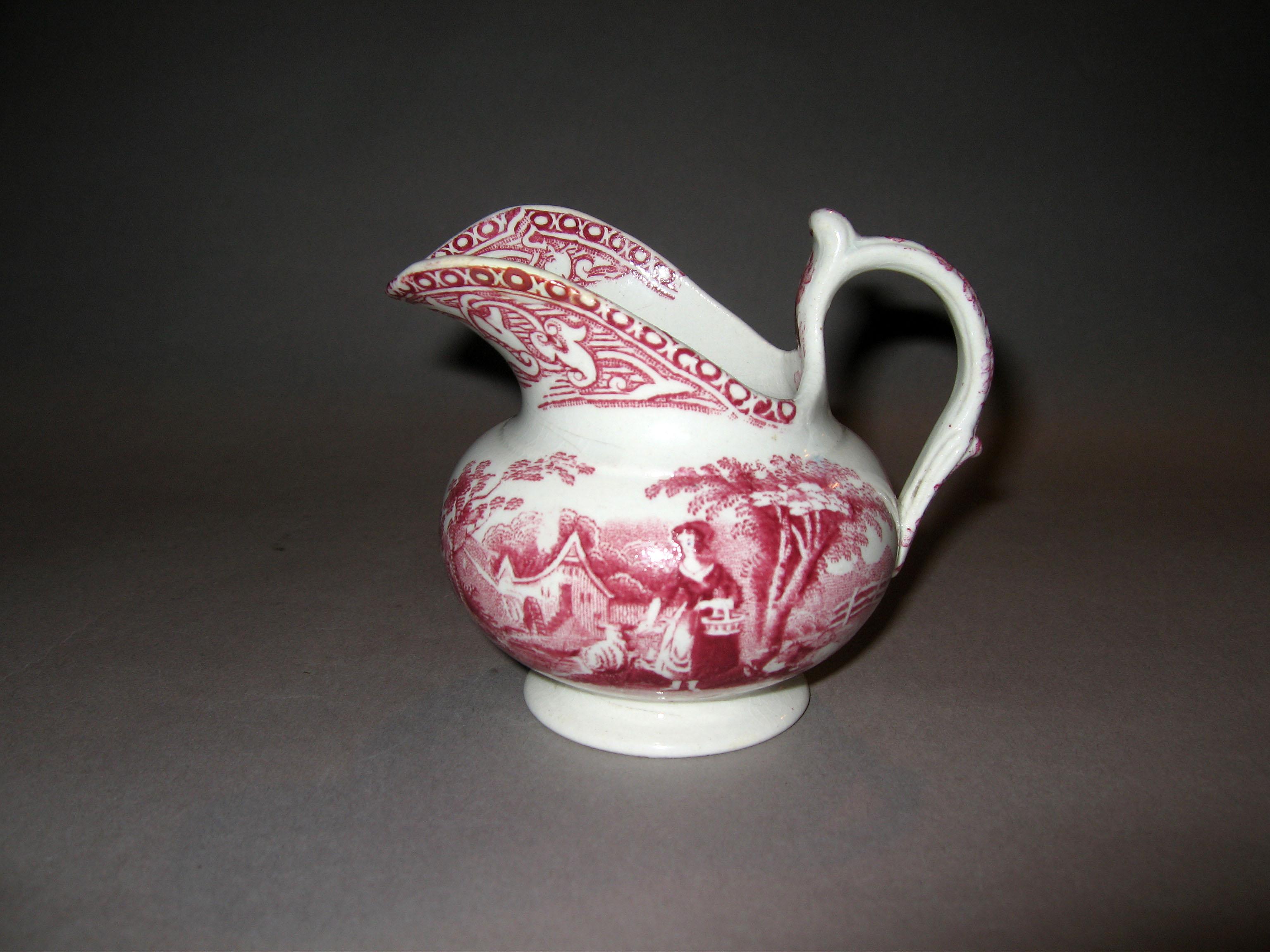 1967.0659 Transfer-printed cream jug