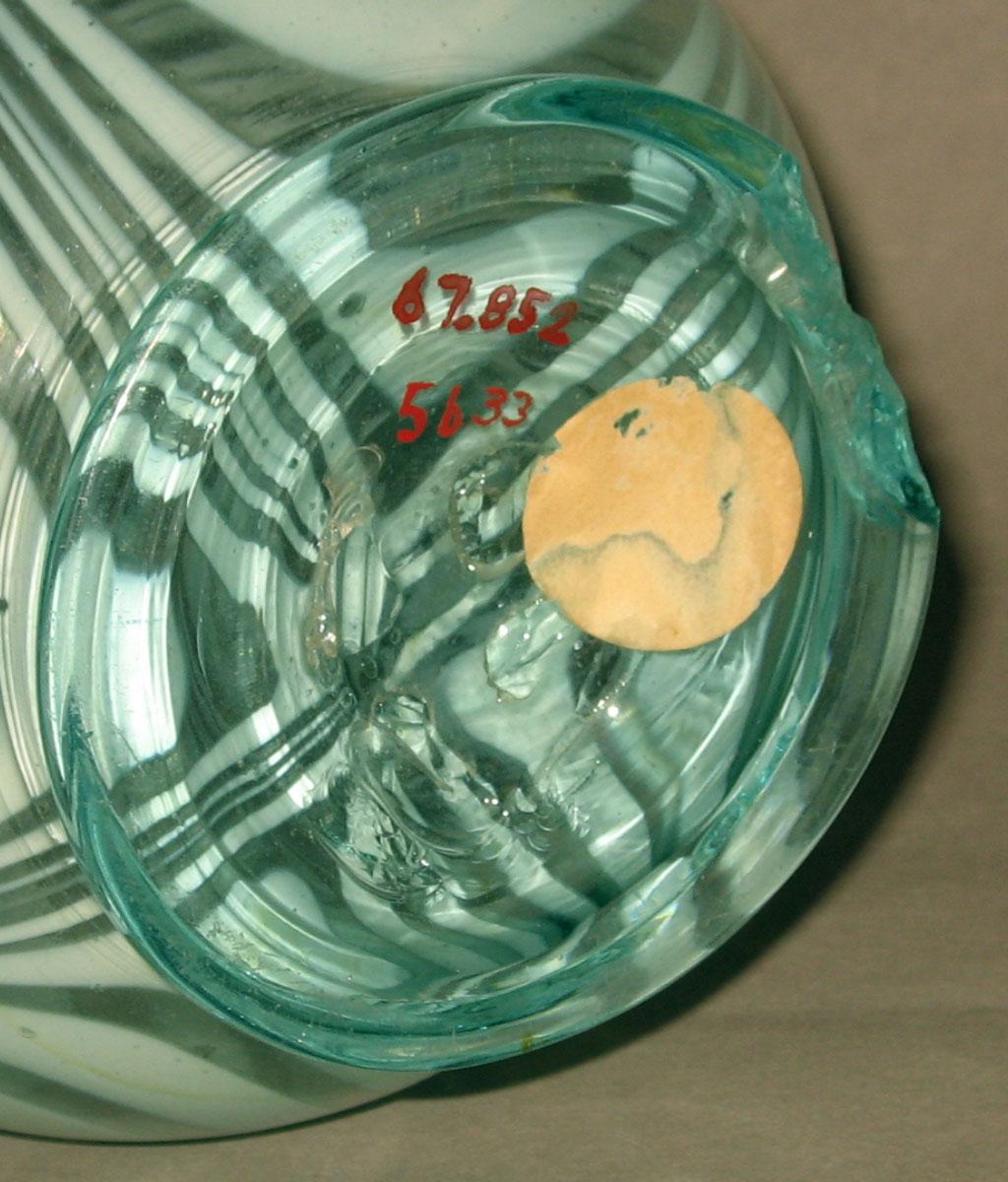 1967.0852 Glass jug (underside)