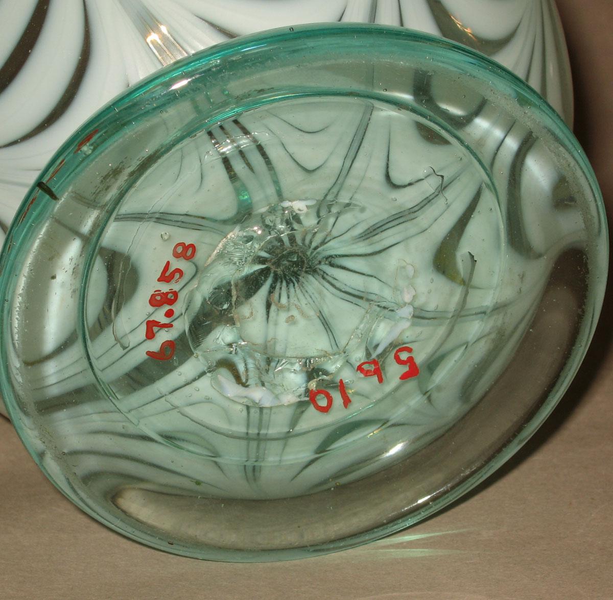 1967.0858 Glass jug (underside)