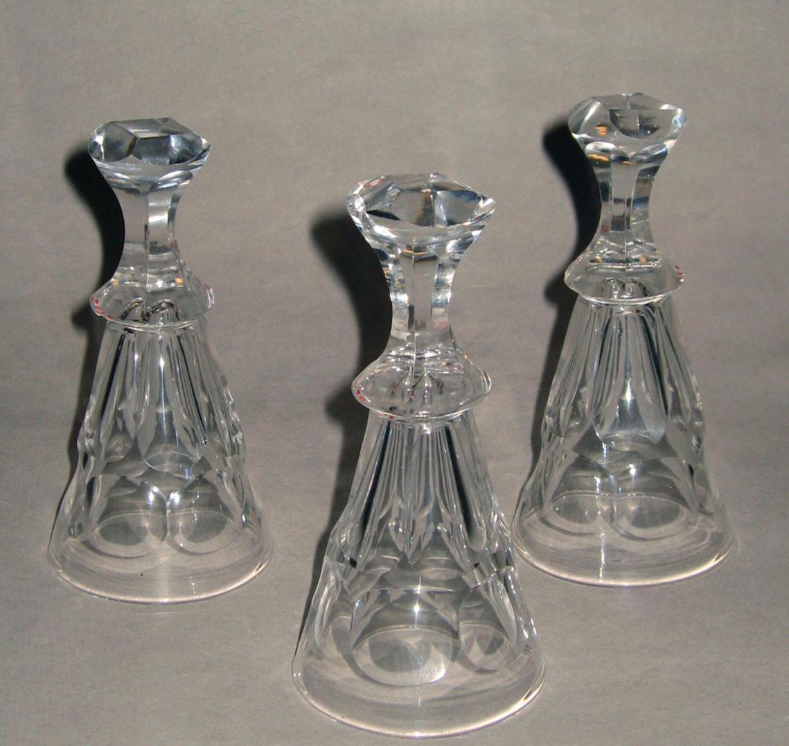 1967.0859.001, .002,  .003 Colorless glass coaching glasses