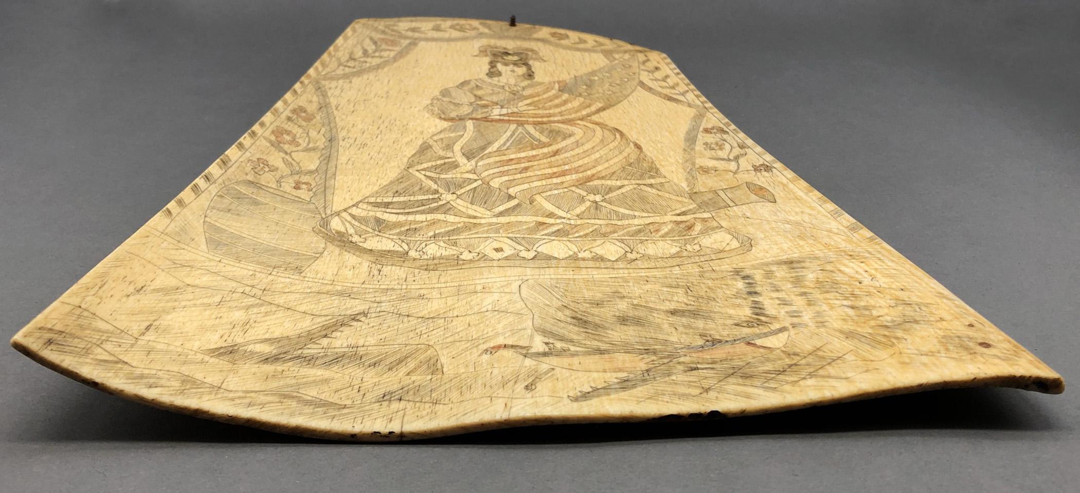 1967.0888 Plaque, Scrimshaw picture, view2 Obverse Bottom Edge