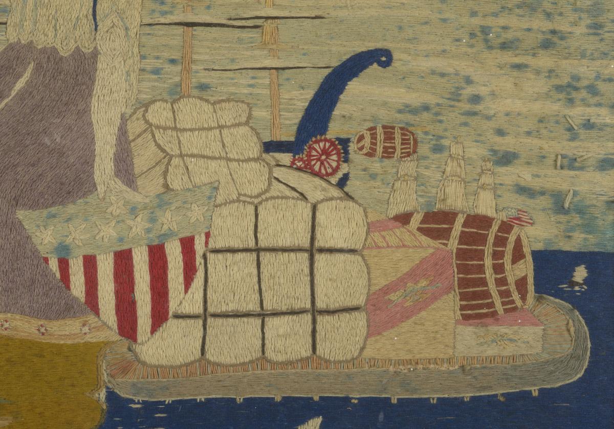 1967.0893 A Needlework picture, detail 3
