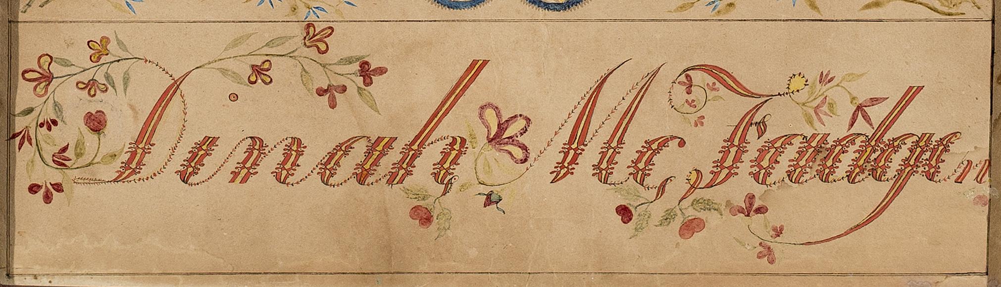 1967.0895 A Fraktur, detail 1