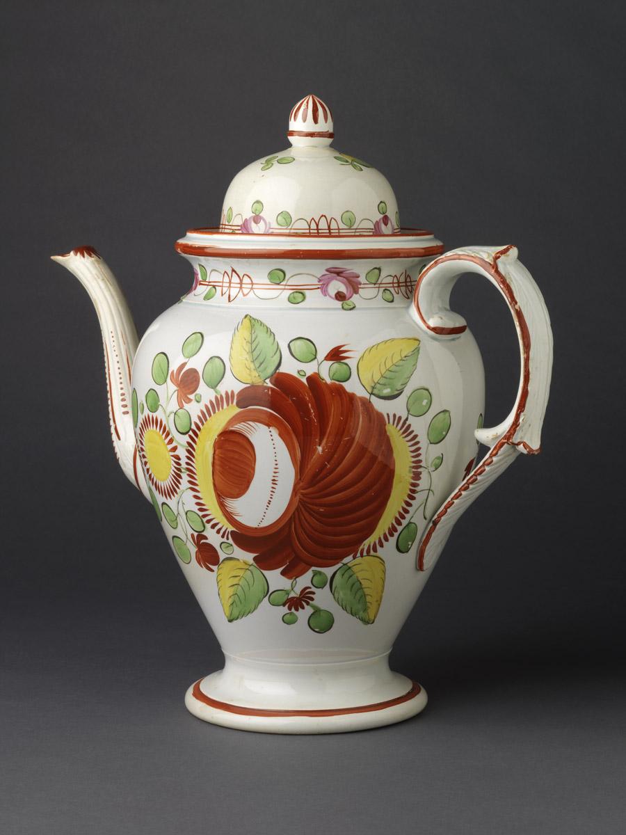 1967.1033 A, B Pearlware Coffee pot