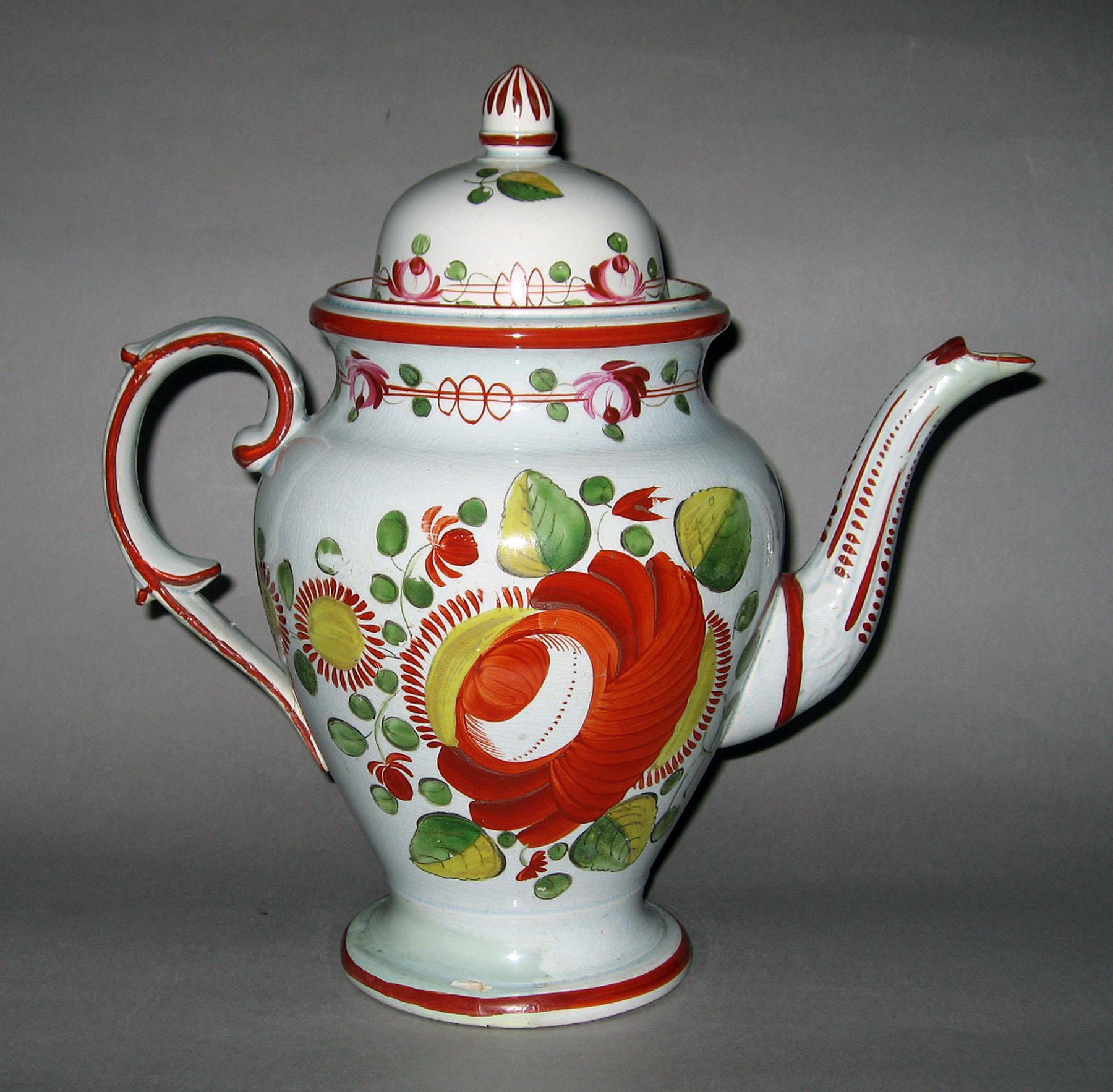 1967.1034 A, B Pearlware teapot