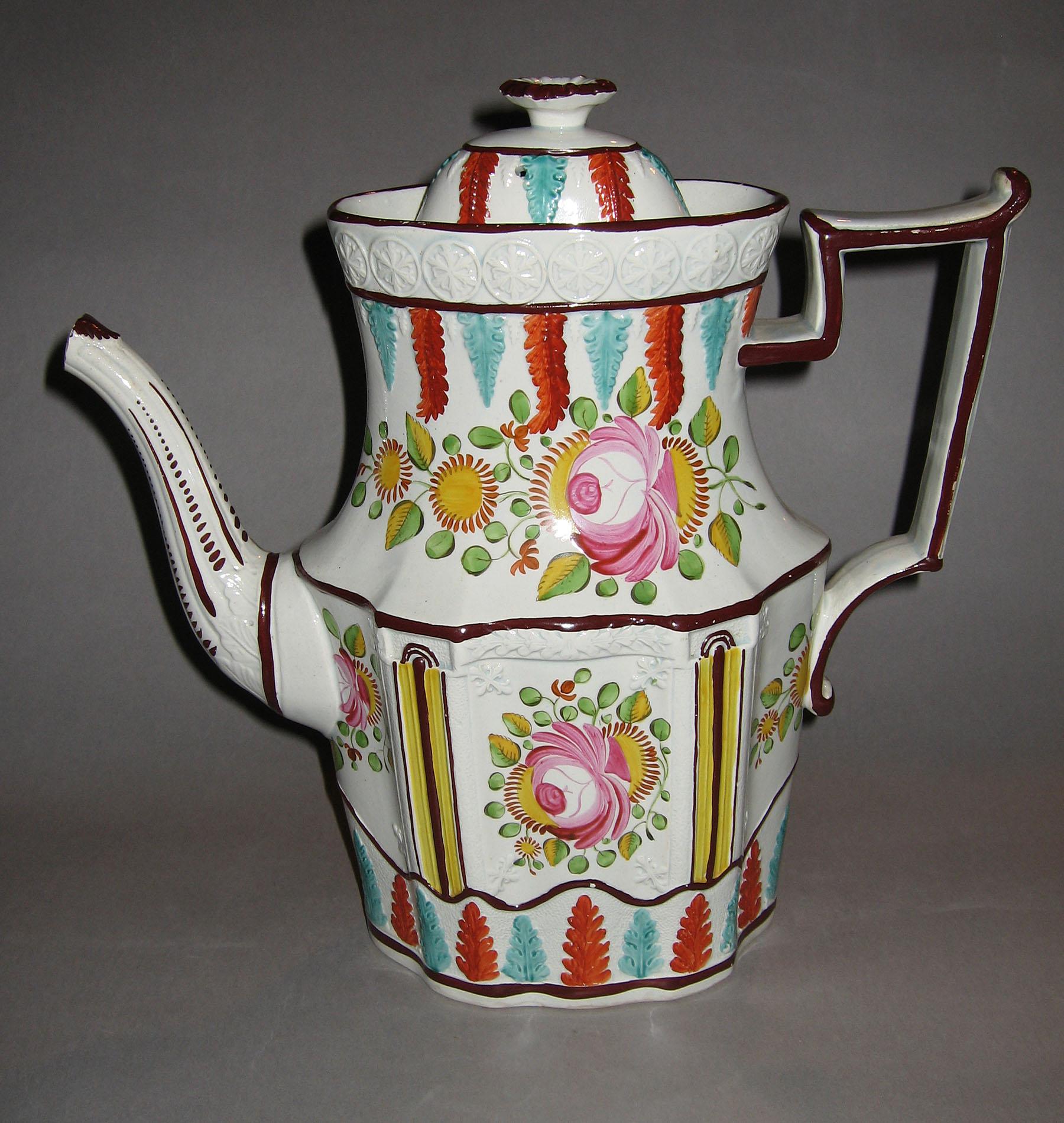 1967.1049 A, B Pearlware coffee pot