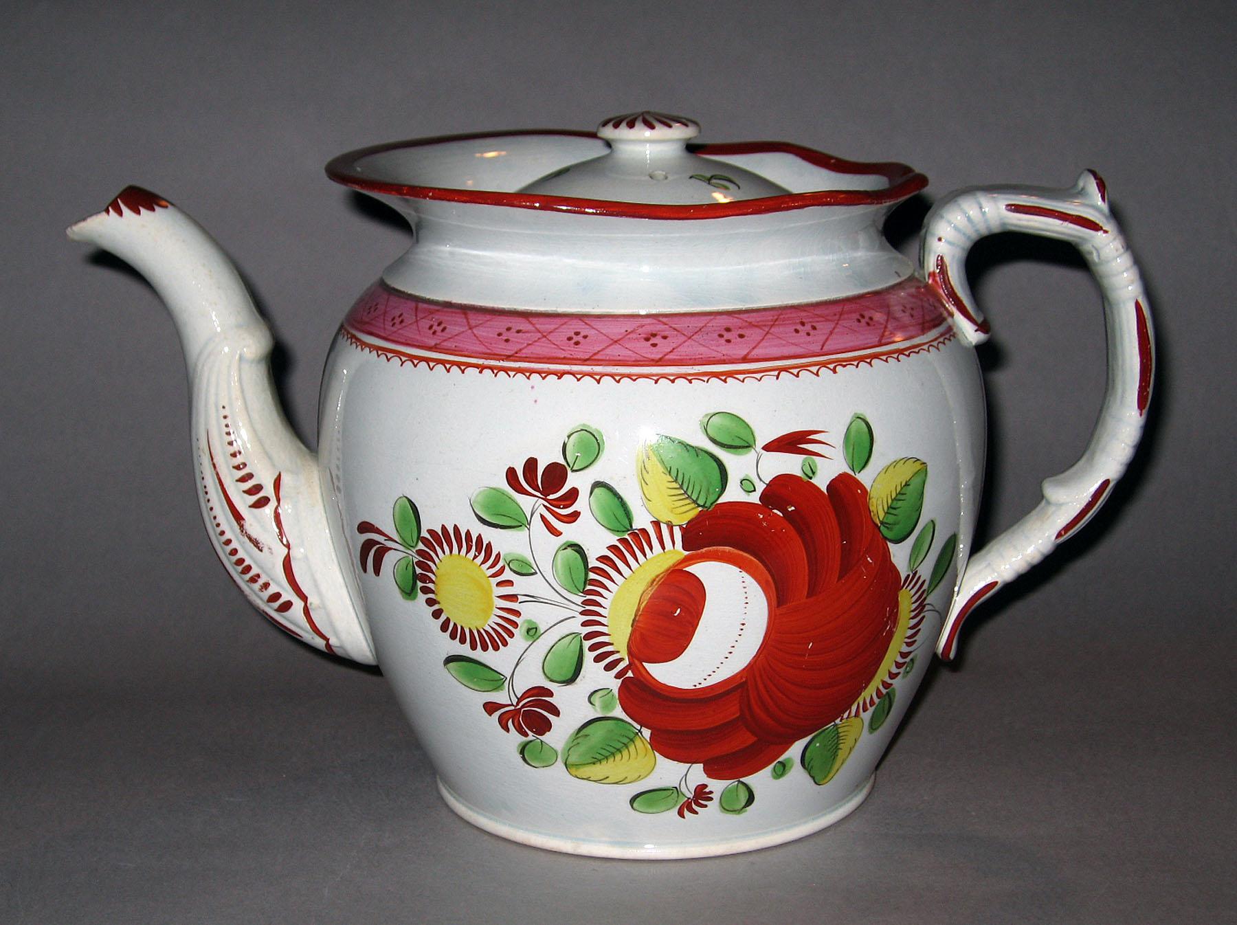 1967.1067 A, B Pearlware teapot