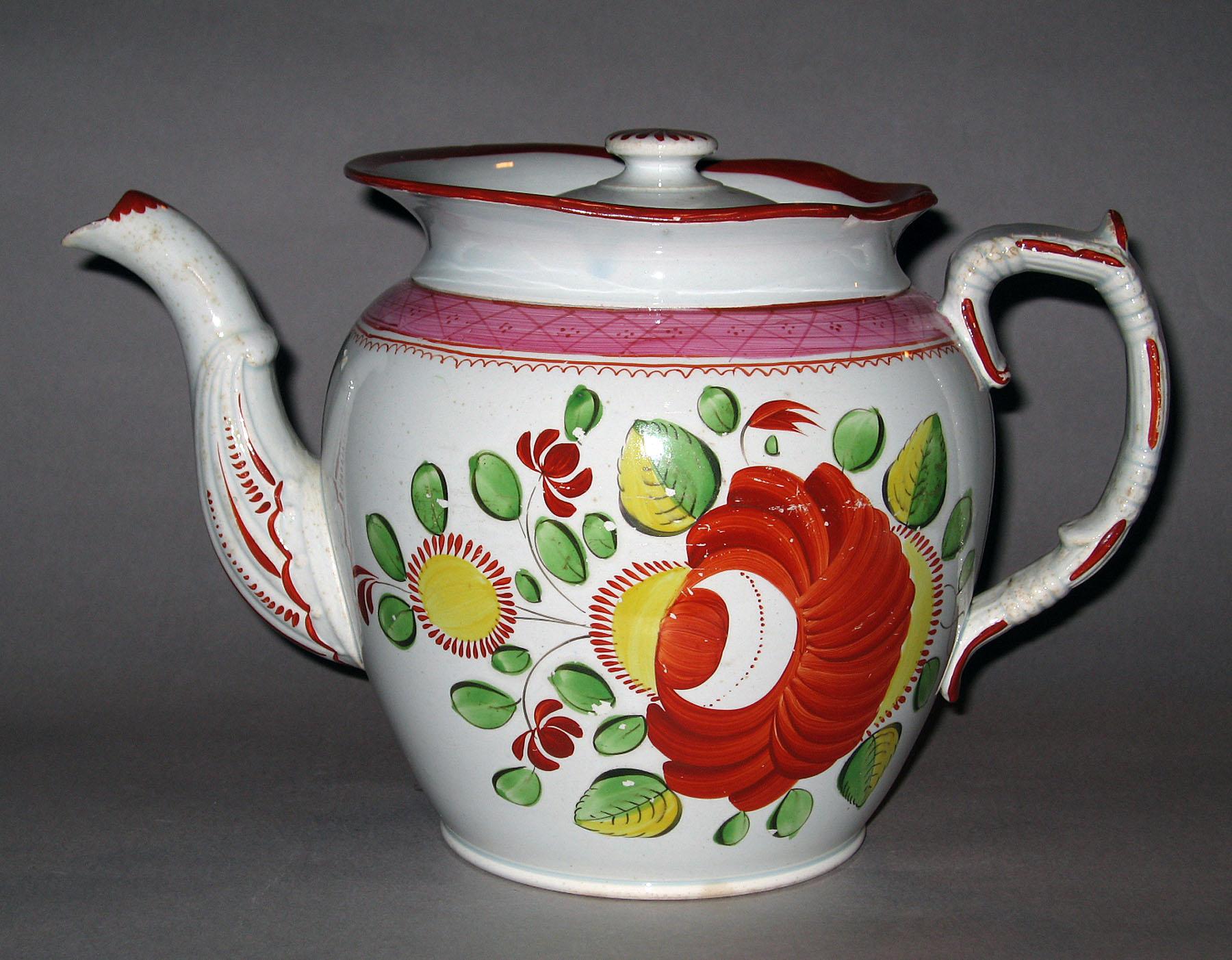 1967.1069 A, B Pearlware teapot