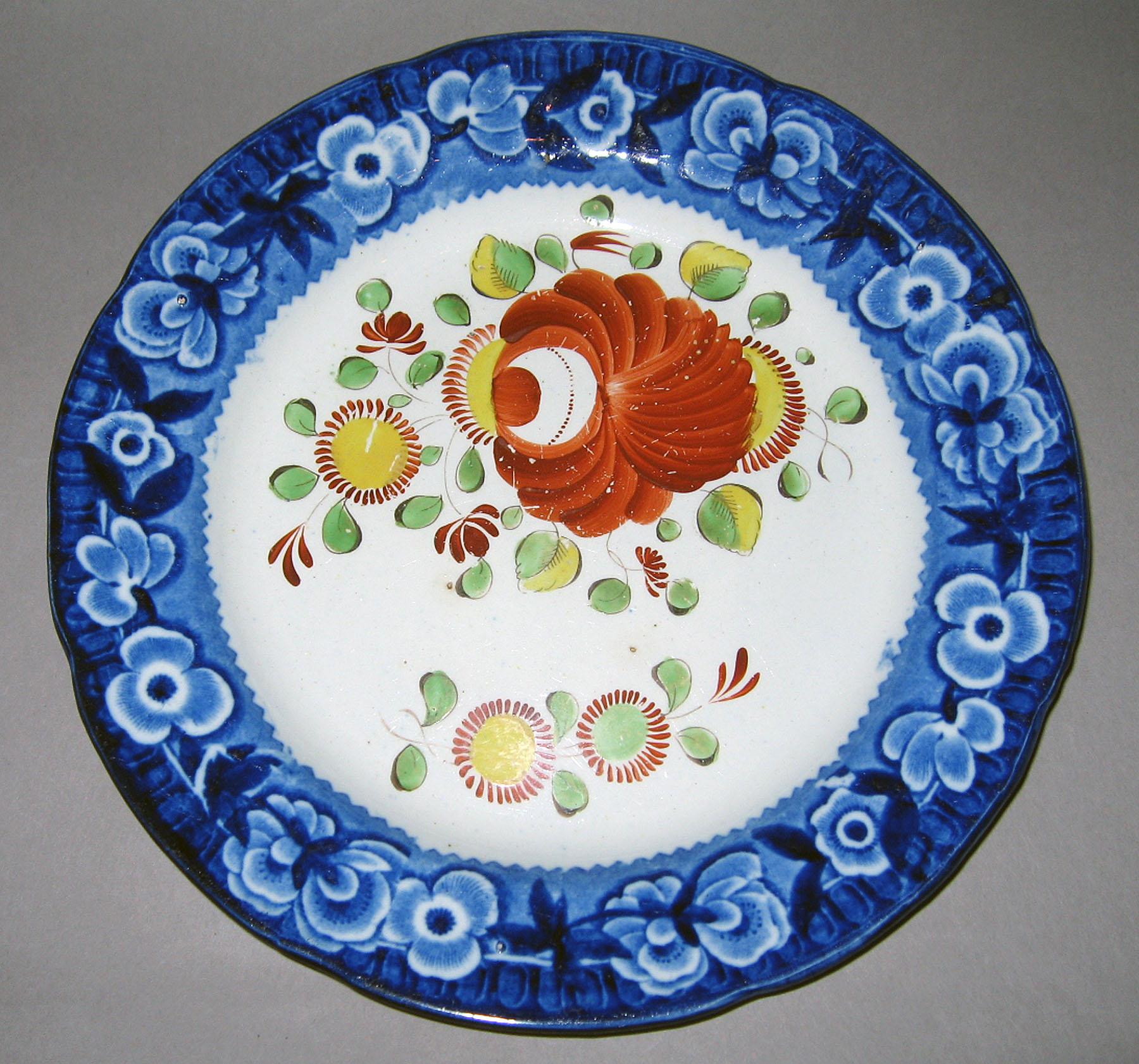 1967.1073.002 Pearlware plate