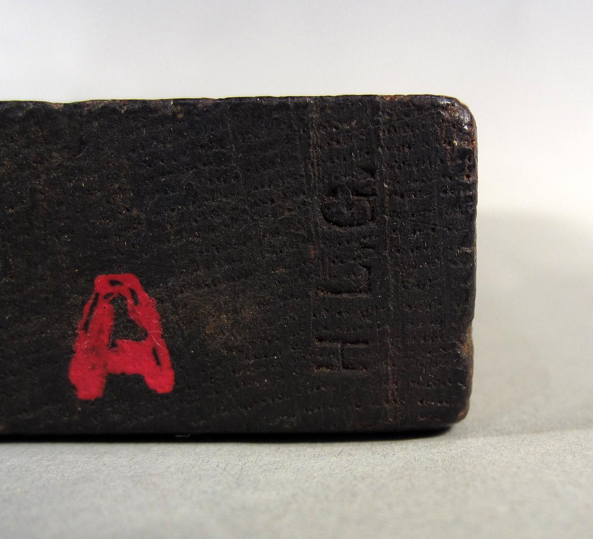 1957.0026.289 A Oil stone, Box and whetstone, Mark