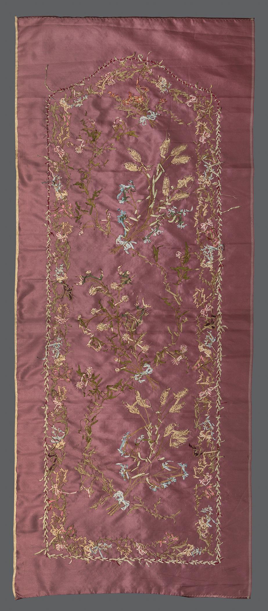 1967.1103.002 Textile, embroidered, view 2, reverse