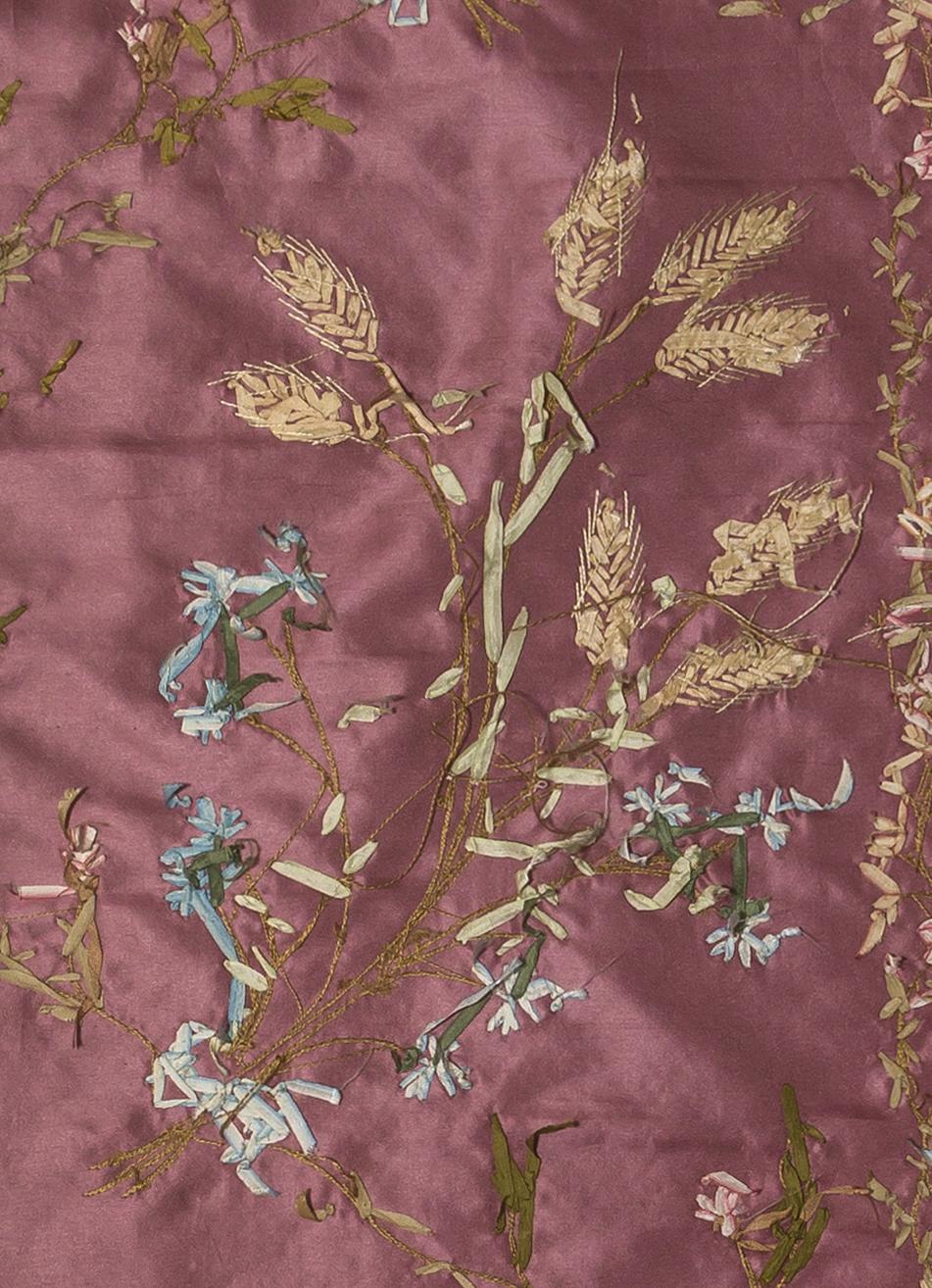 1967.1103.002 Textile, embroidered, reverse, detail 4