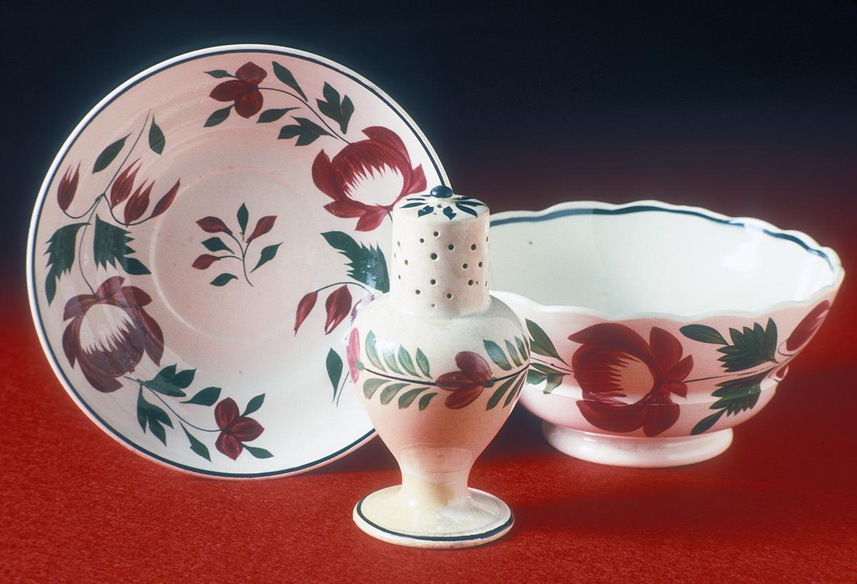 1967.1114  A, .1121, .1117 Adams' Rose pieces