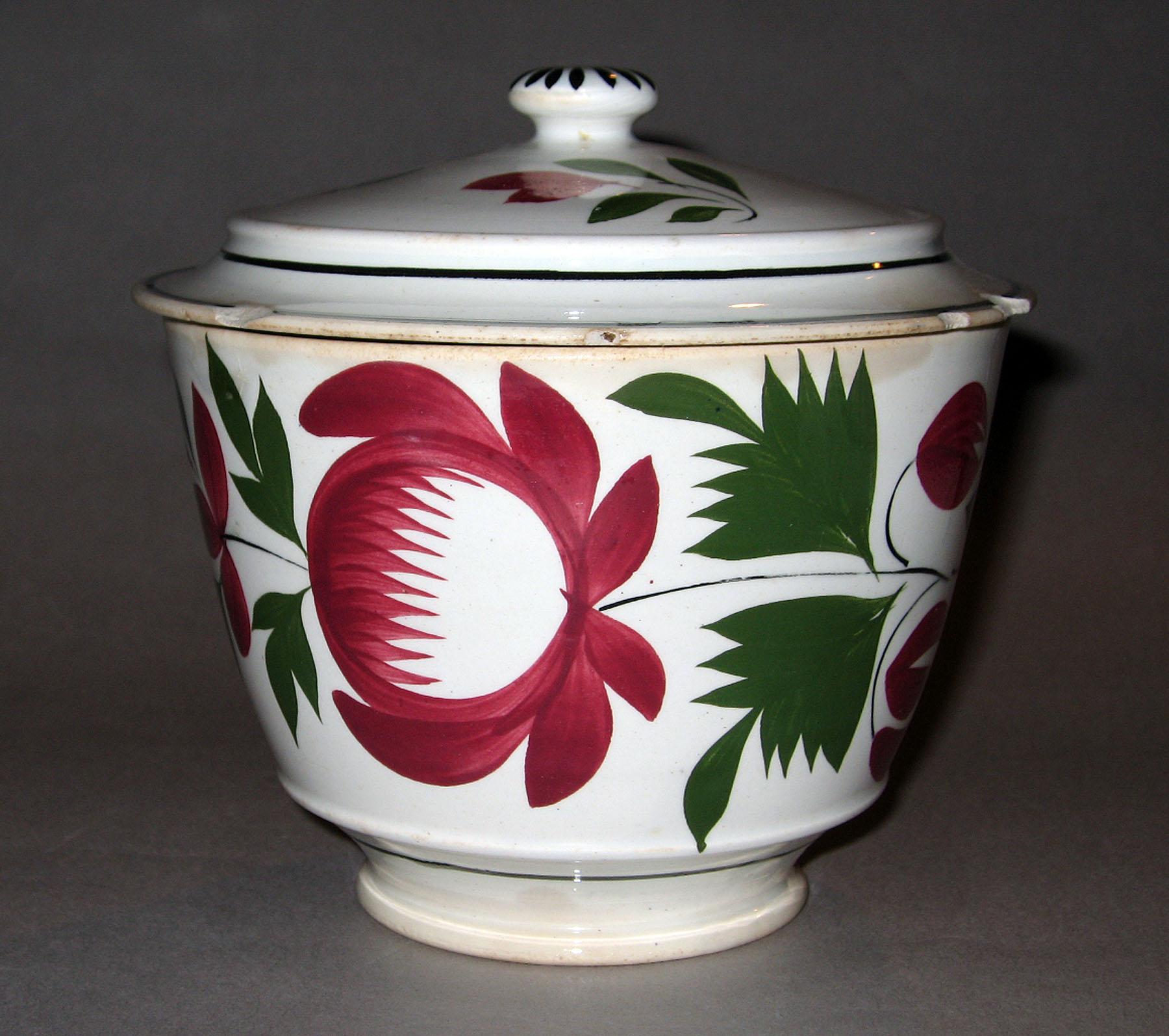 1967.1130 A, B Pearlware sugar bowl